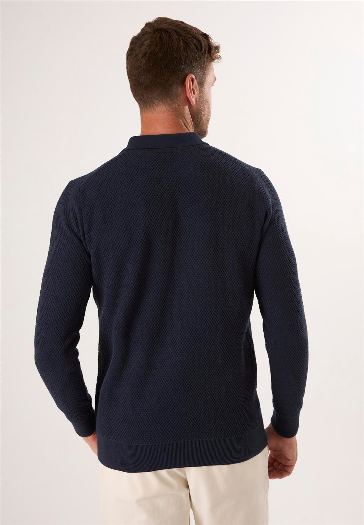Erkek Düğmeli Polo Yaka Triko KazakFelix HardyFHMPLV836-2