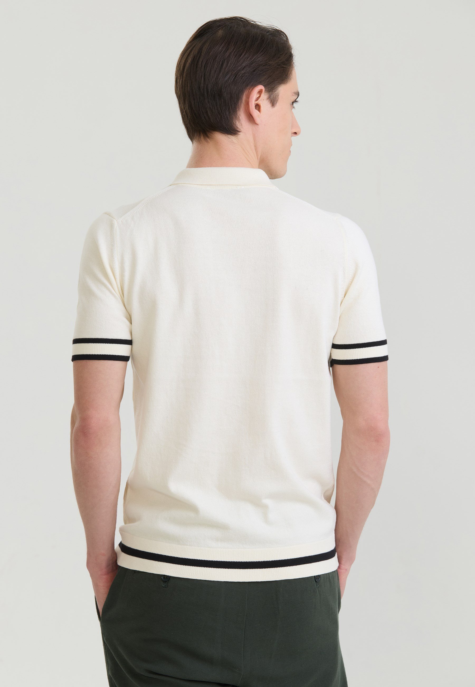 Erkek Fermuar Kapama Detaylı Triko Polo T-ShirtFelix HardyFHMPLO902-5
