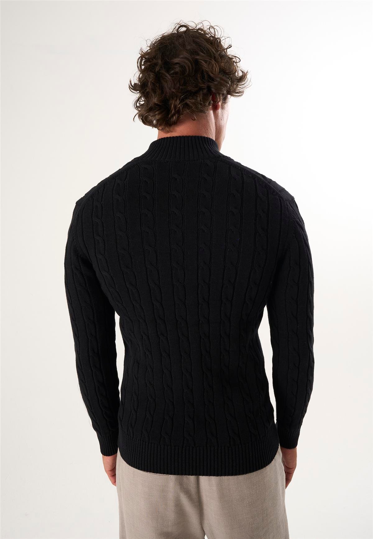 Erkek Örgü Desenli Triko HırkaFelix HardyFHMCRD816-1