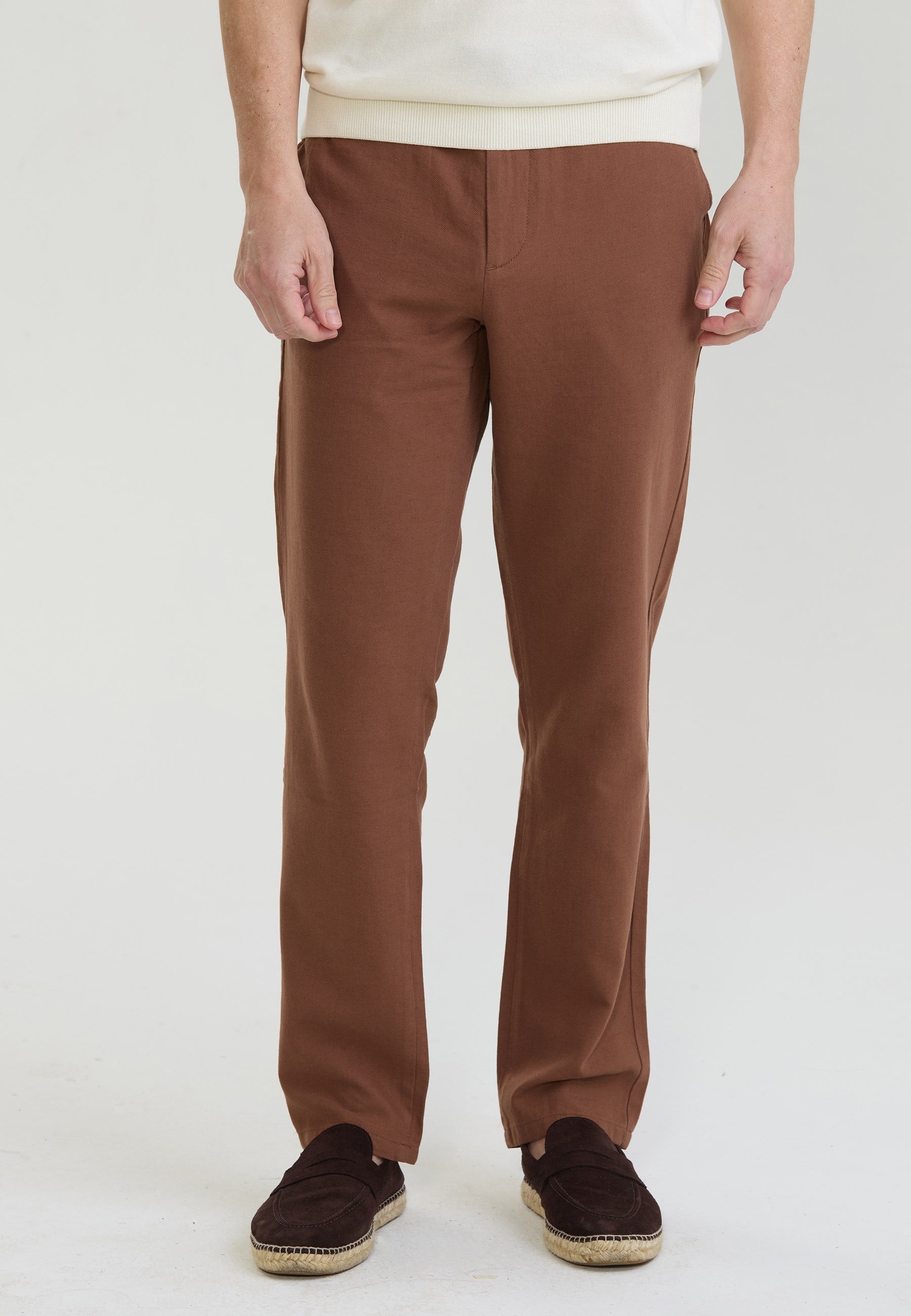 Erkek Pamuk-Keten Karışım Basic PantolonFelix HardyFHMPNT921-3