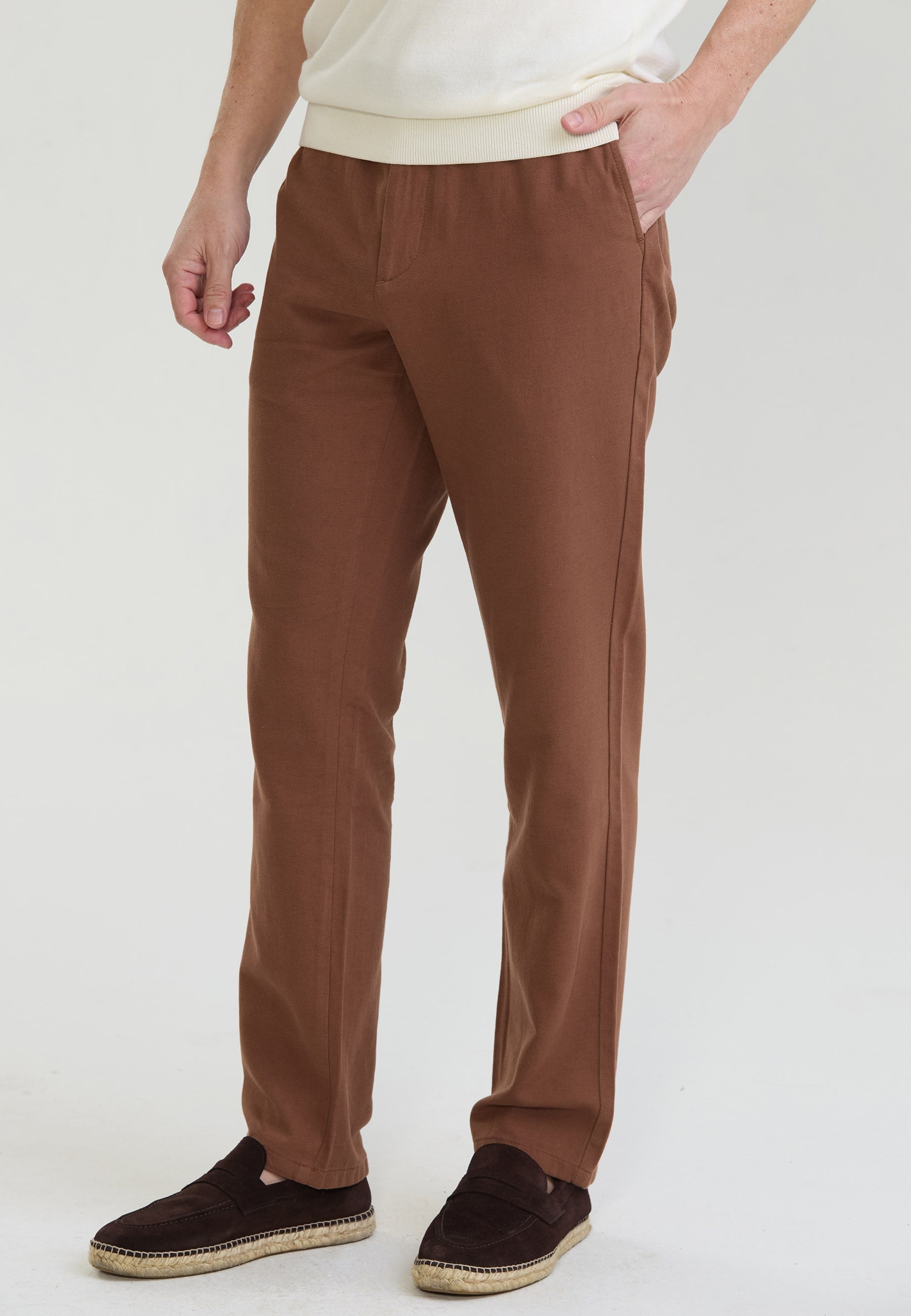 Erkek Pamuk-Keten Karışım Basic PantolonFelix HardyFHMPNT921-3