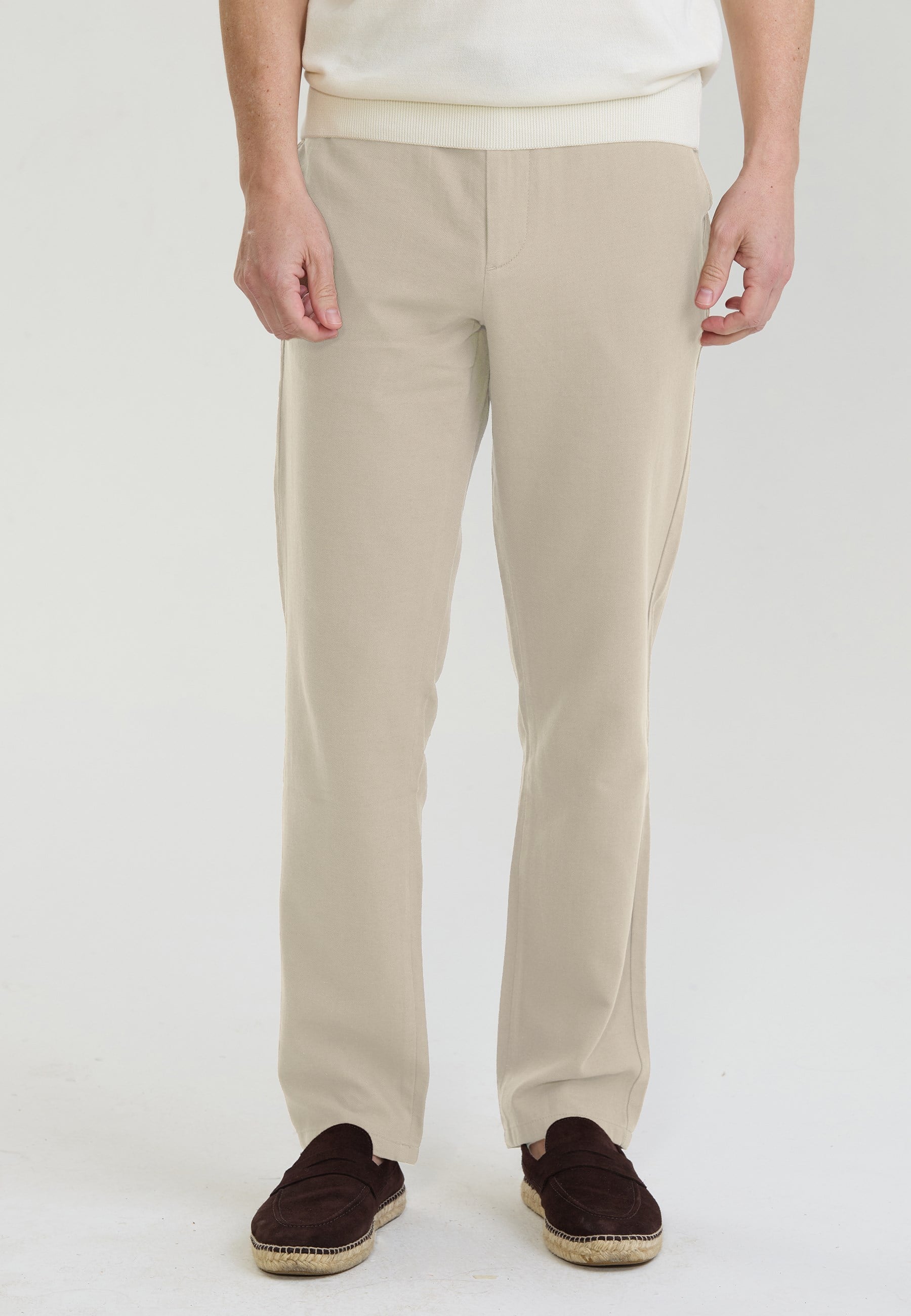 Erkek Pamuk-Keten Karışım Basic PantolonFelix HardyFHMPNT921-5