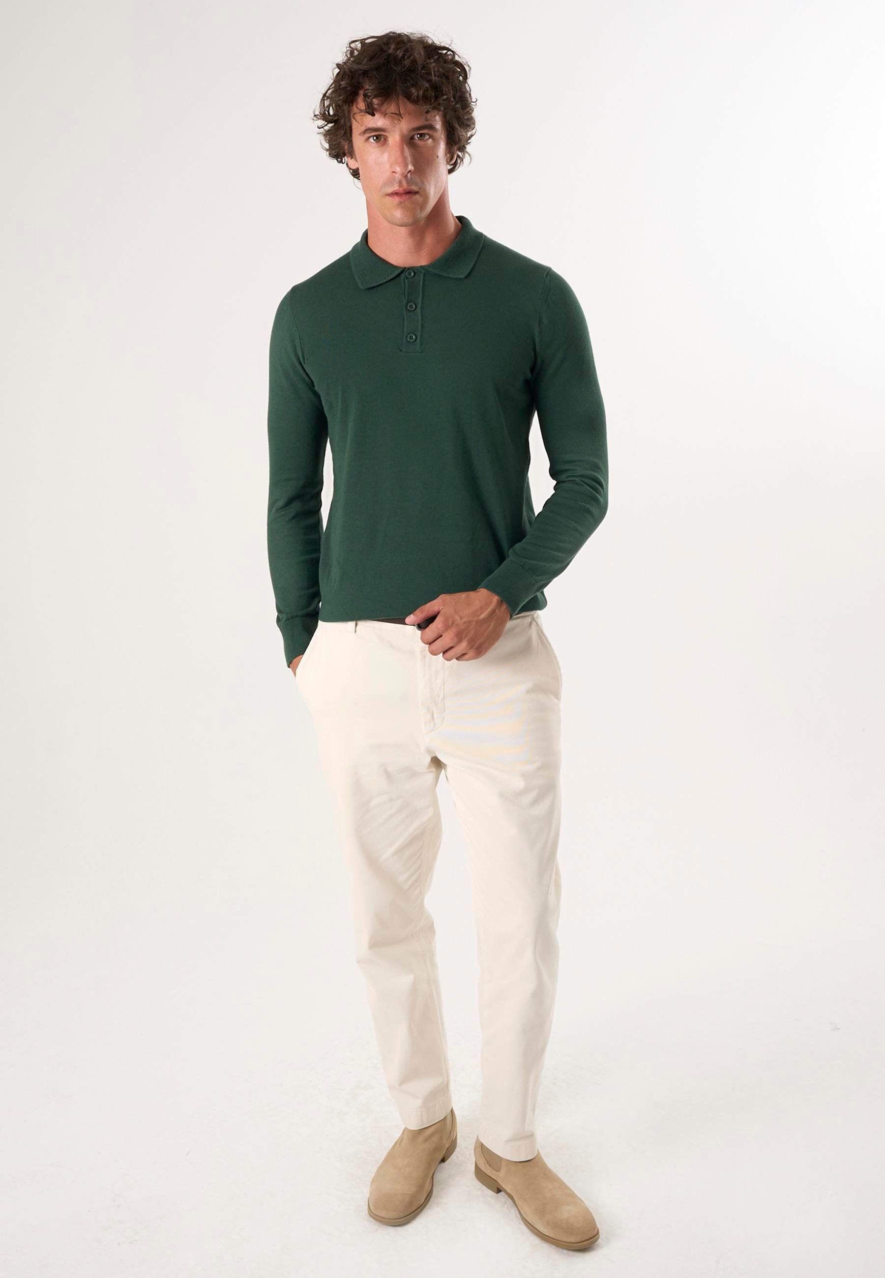 Erkek Polo Yaka Basic Kazak - Koyu YeşilFelix HardyFHMPLV820-11