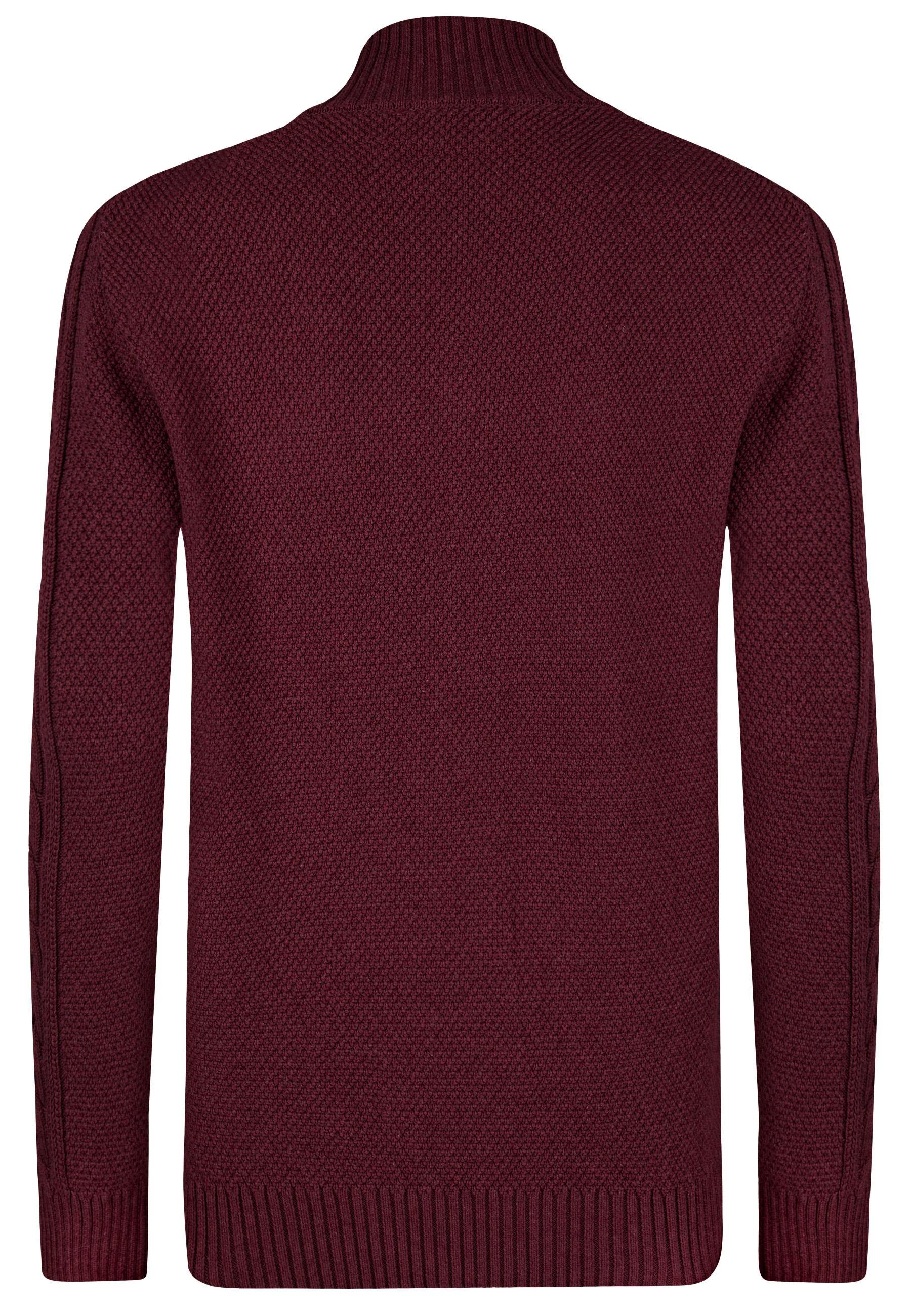 Erkek Tam Fermuarlı Hırka - BordoFelix HardyFHMCRD834-5