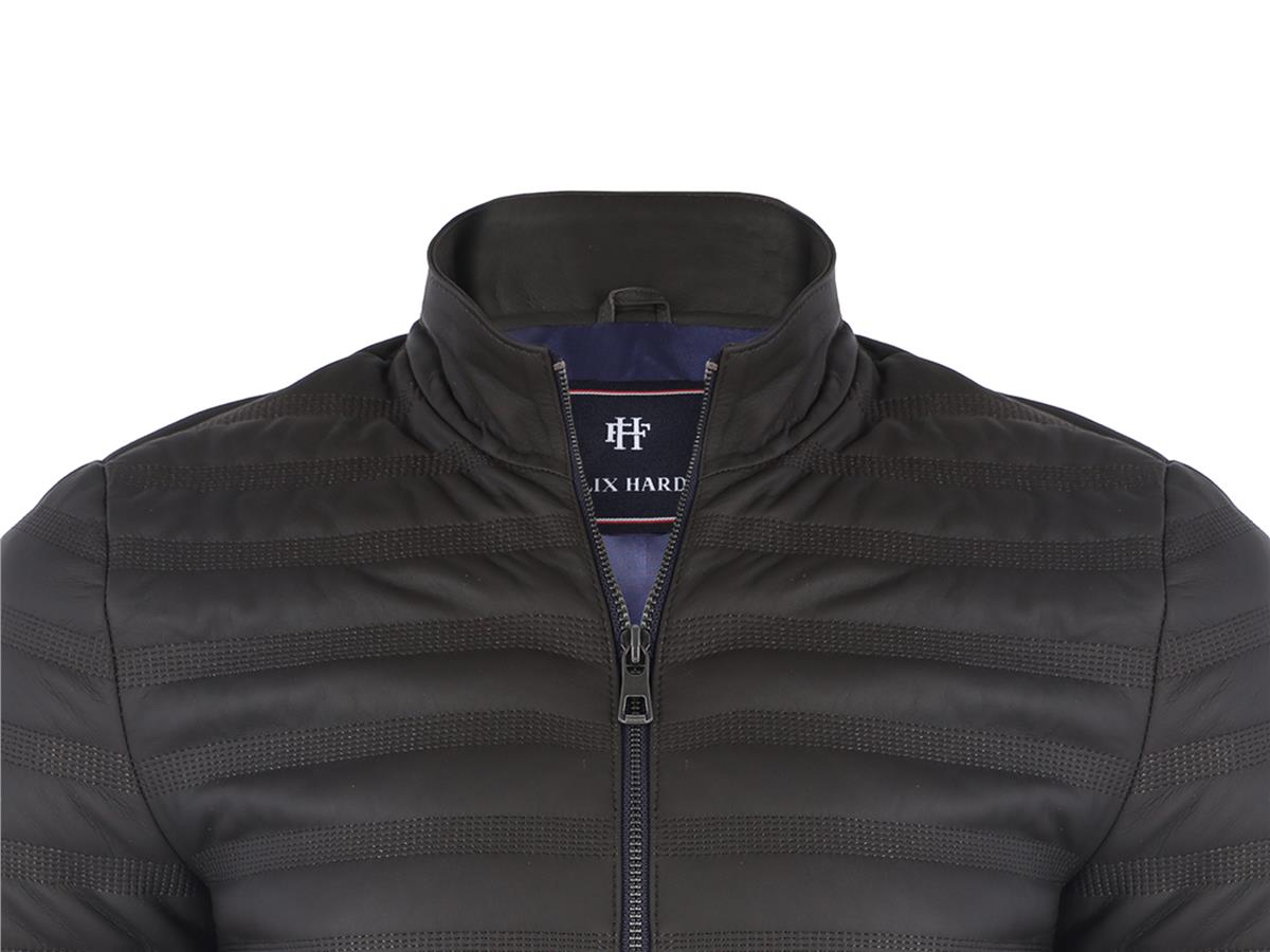 Felix Hardy Erkek Fermuar ve Cep Detaylı Hakiki Deri CeketFelix HardyFHMLJT2001-3