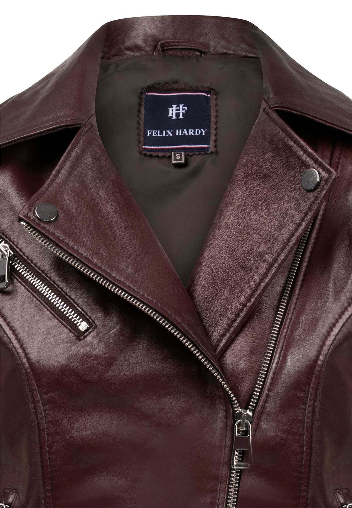 Kadın Slim Fit Çapraz Fermuarlı Deri CeketFelix HardyFHWLJT2017-5