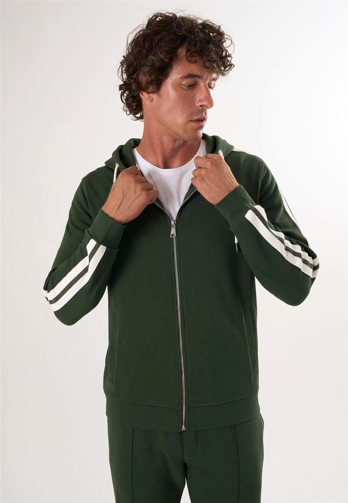 Tam Fermuarlı Kapüşonlu SweatshirtFelix HardyFHMPLV844-3