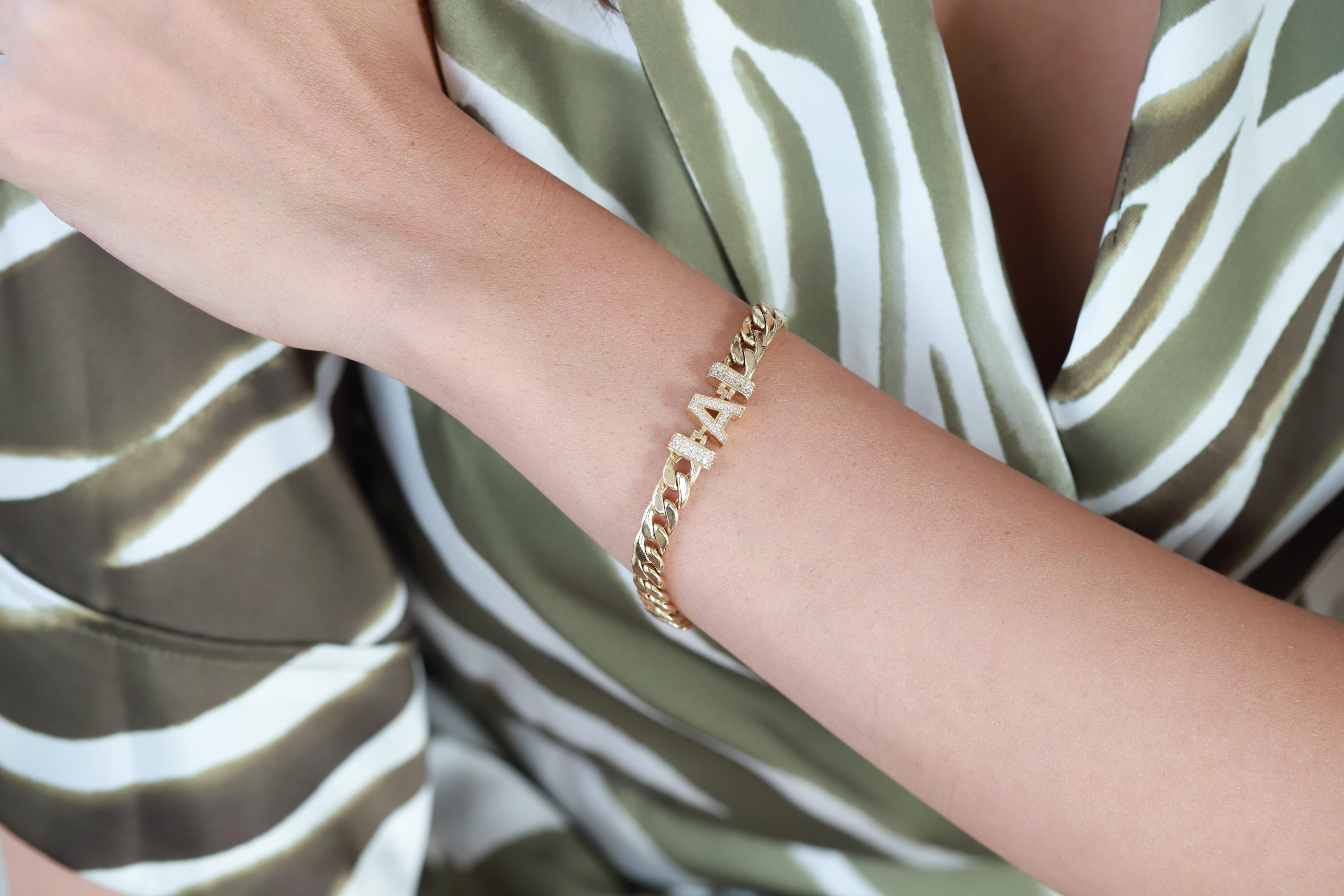 GURMET ZİNCİRLİ HARF BİLEKLİK