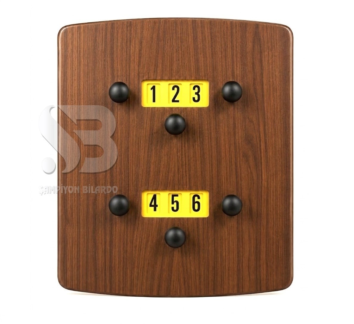BİLARDO SCOREBOARD  MANUEL AHŞAP NUMARATÖR (LUX SAYI TABELASI)  (CEVİZ) (YERLİ)