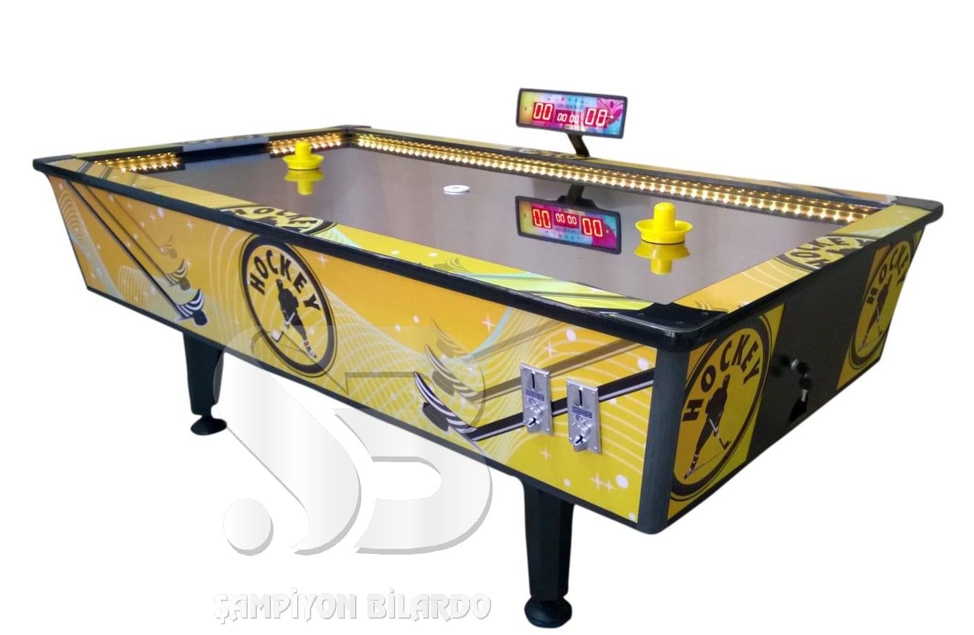 ŞİMŞEK MODEL AİRHOCKEY (KROM SAC ZEMİN) (KÜPEŞTE İÇ KENARLAR LEDLİ)