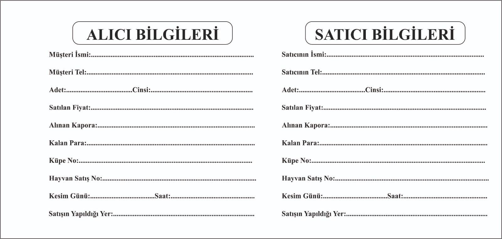 Kurban Satış Defteri