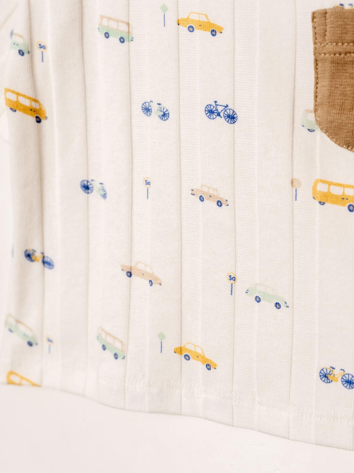 KD53420.JAKARLI ÖRME TİŞÖRT ŞORT TAKIM 3-6/6-9/9-12/18-24AY