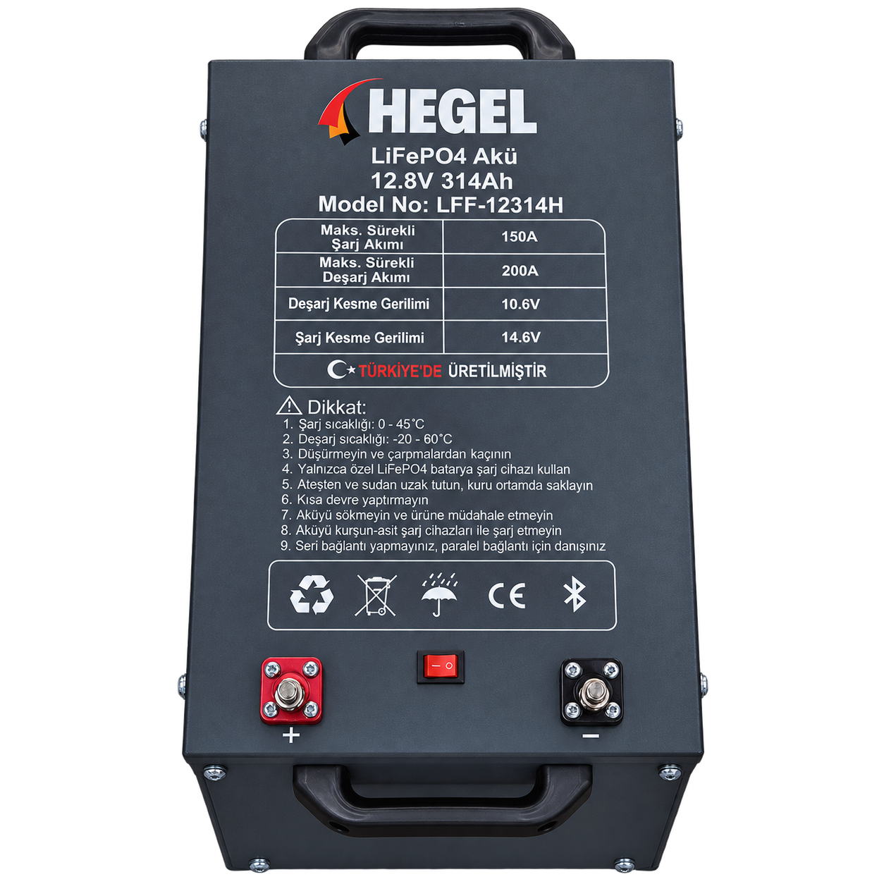 HEGEL LFF-12314H 12.8V 314Ah LiFePO4 Lityum Akü