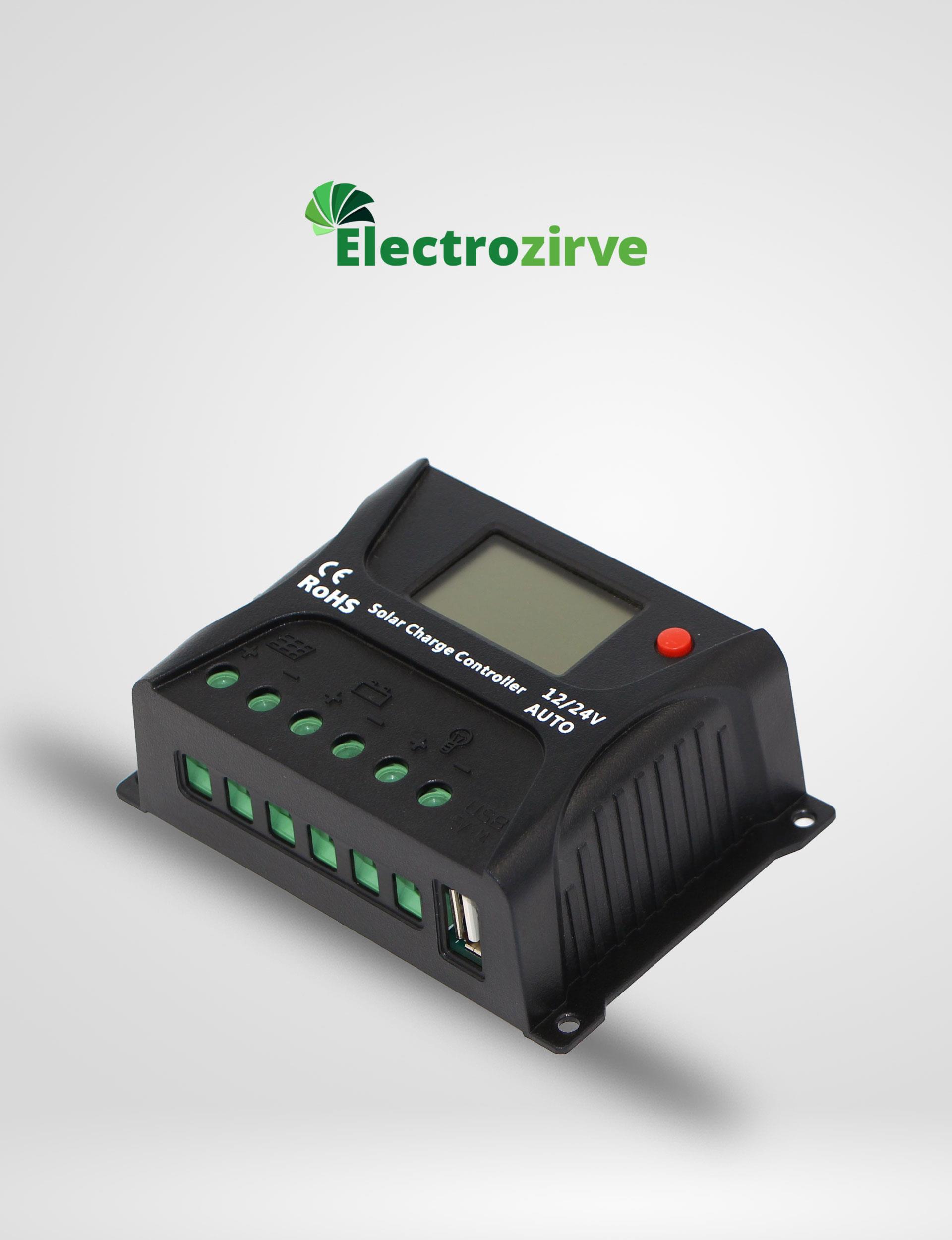 ELECTROZİRVE HP2410 10A Pwm Şarj Kontrol