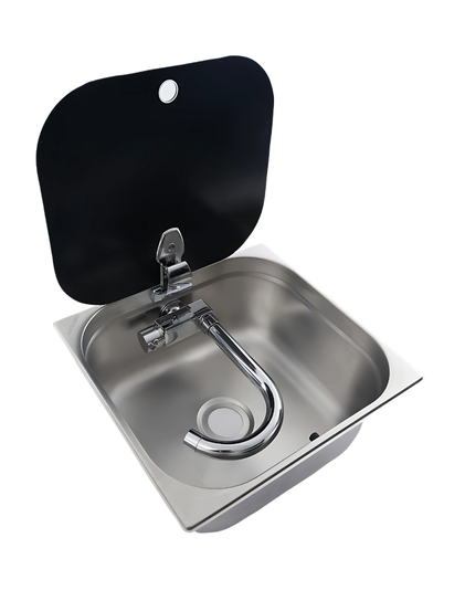 Cam Kapaklı Dikdörtgen Evye