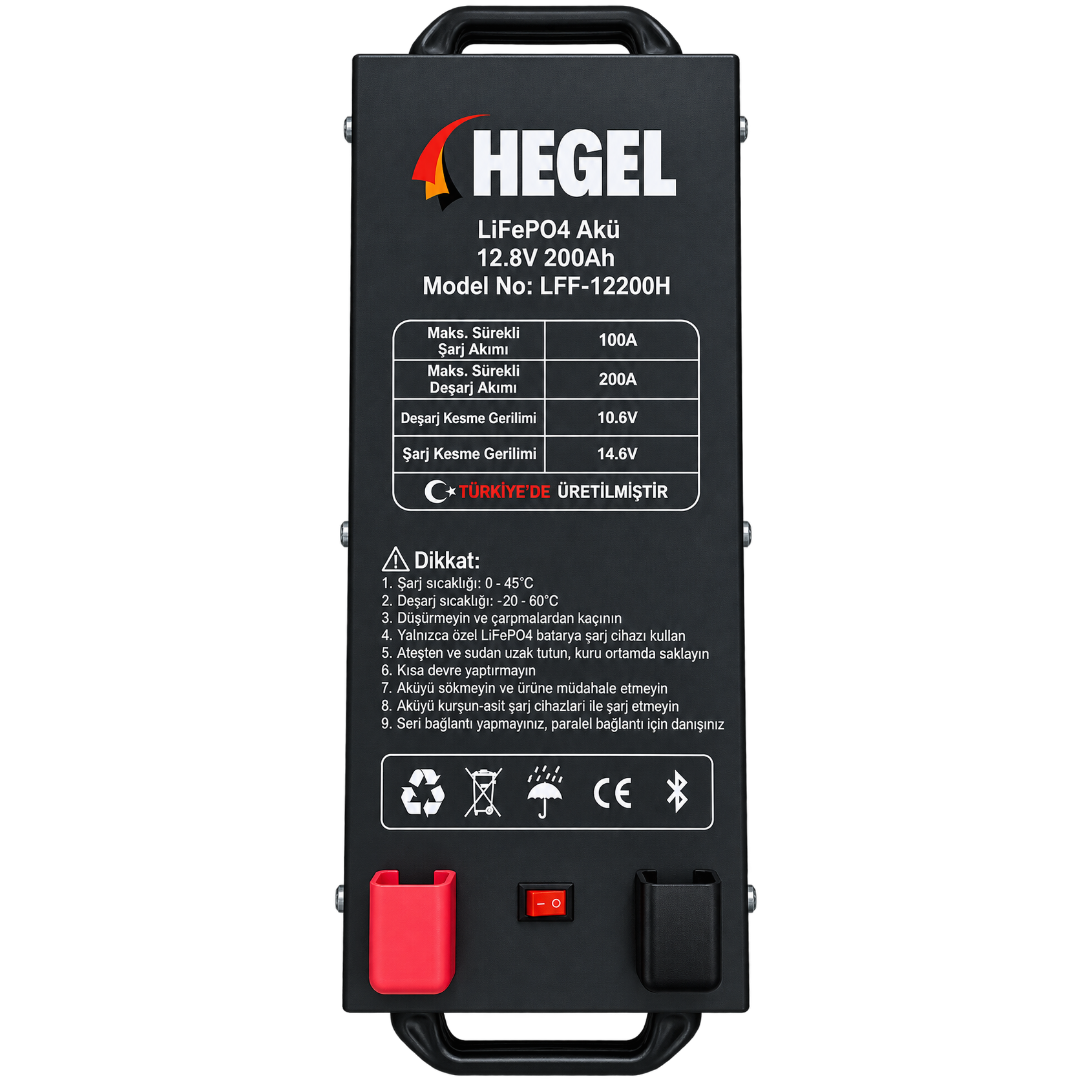 Hegel LFF-12200H 12.8V 200Ah LiFePO4 Lityum Akü