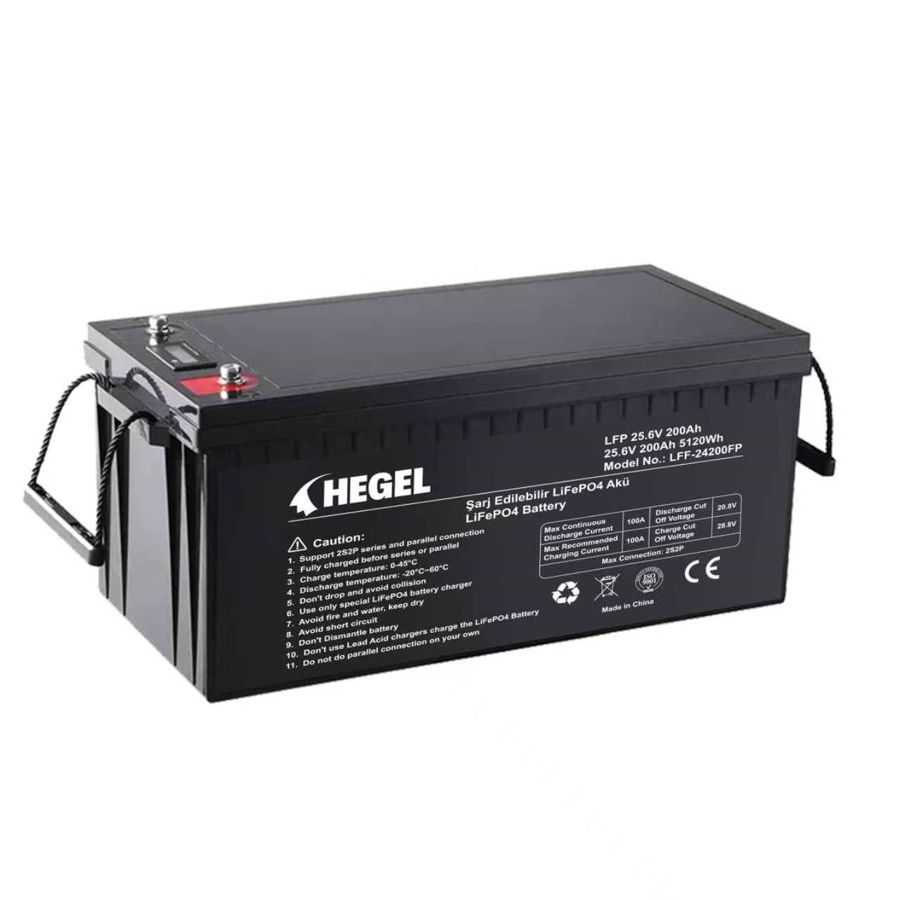 HEGEL LİFEPO4 LİTYUM AKÜ 25.6V 200AH