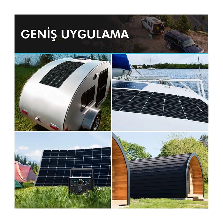 Esnek Güneş Paneli 100 Watt 12V (Monokristal)