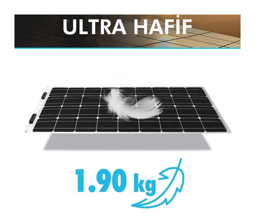 Esnek Güneş Paneli 100 Watt 12V (Monokristal)