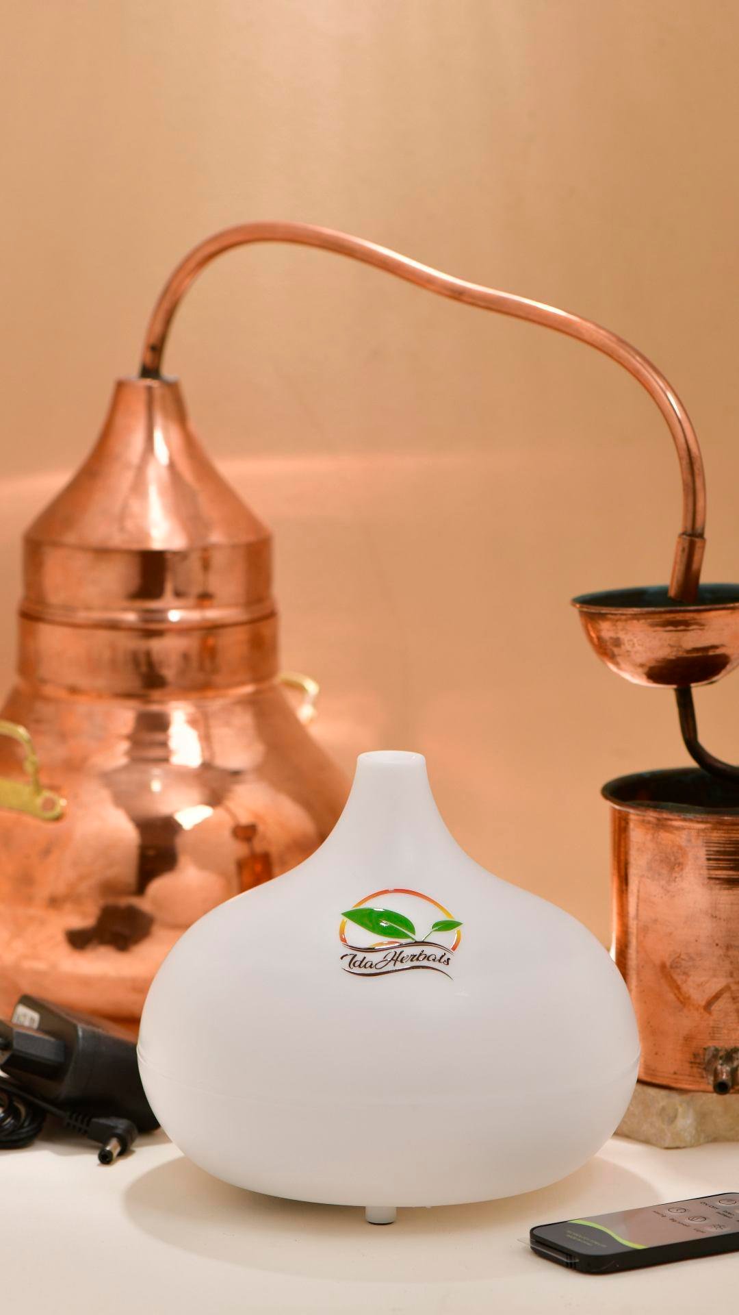 BEYAZ ELEKTİRİKLİ AROMATERAPİ DİFÜZÖRÜ 500 ML