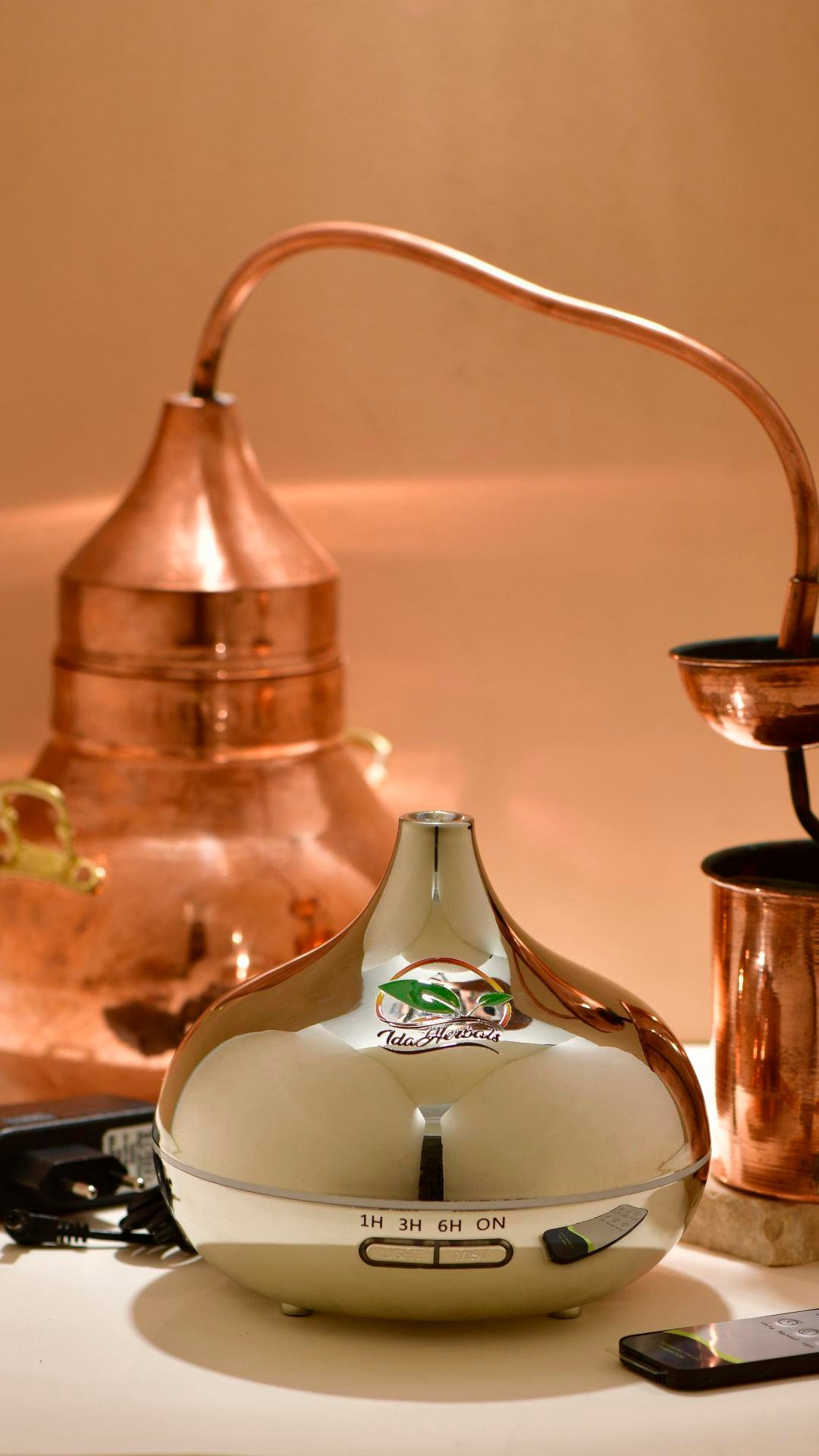 GÜMÜŞ ELEKTİRİKLİ AROMATERAPİ DİFÜZÖRÜ 500 ML