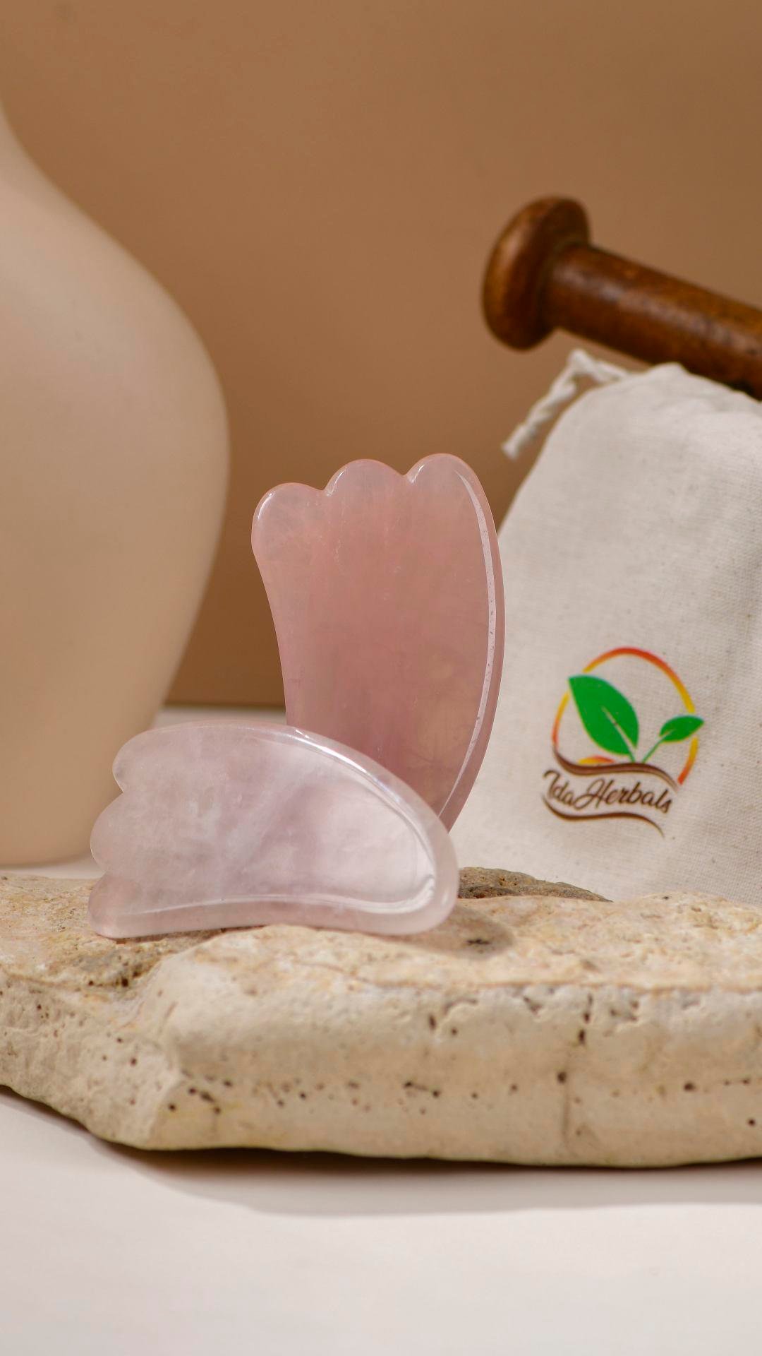 Pembe Kuvars Kaz Ayağı Gua Sha