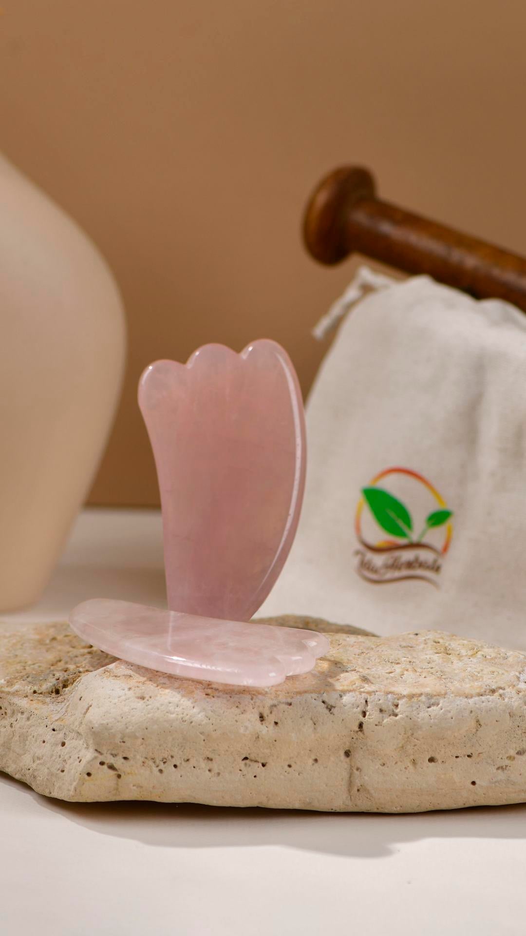 Pembe Kuvars Kaz Ayağı Gua Sha