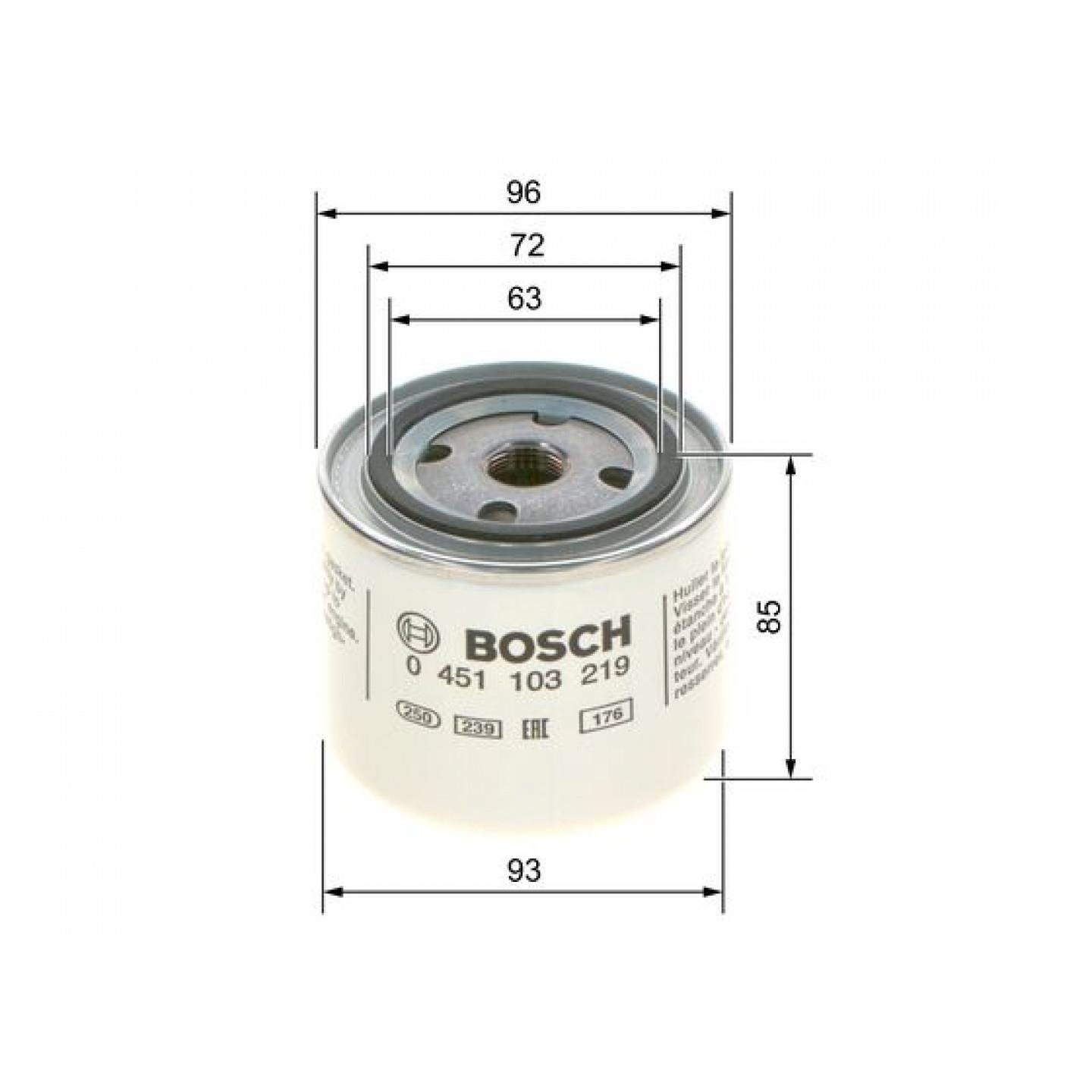 3517857-BOSCHVOLVO YAĞ FİLTRESİ (BEYAZ) 850/S70/960 3517857BOSCH