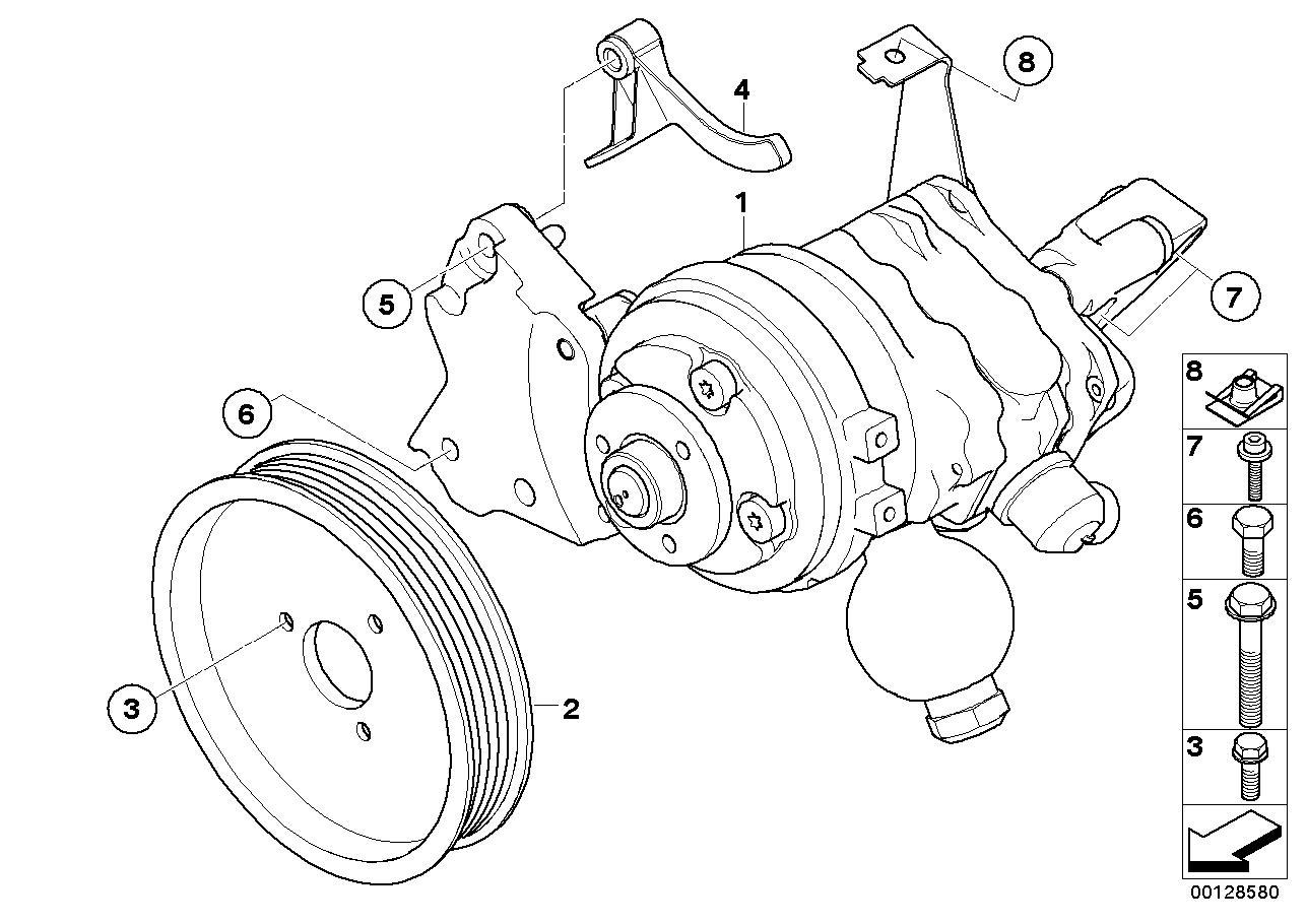 DİREKSİYON POMPA KASNAĞI E60/E60LCI/E64LCI/E65/E66