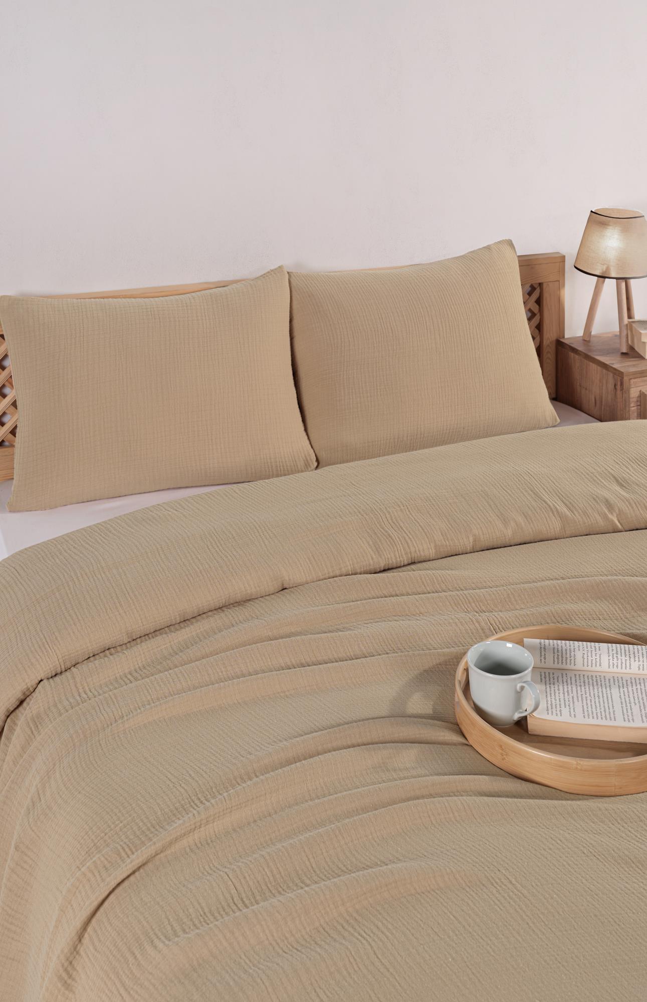 MylasaHome Definite Desenli Bej Yastık Kılıfı 50 x 70 cm