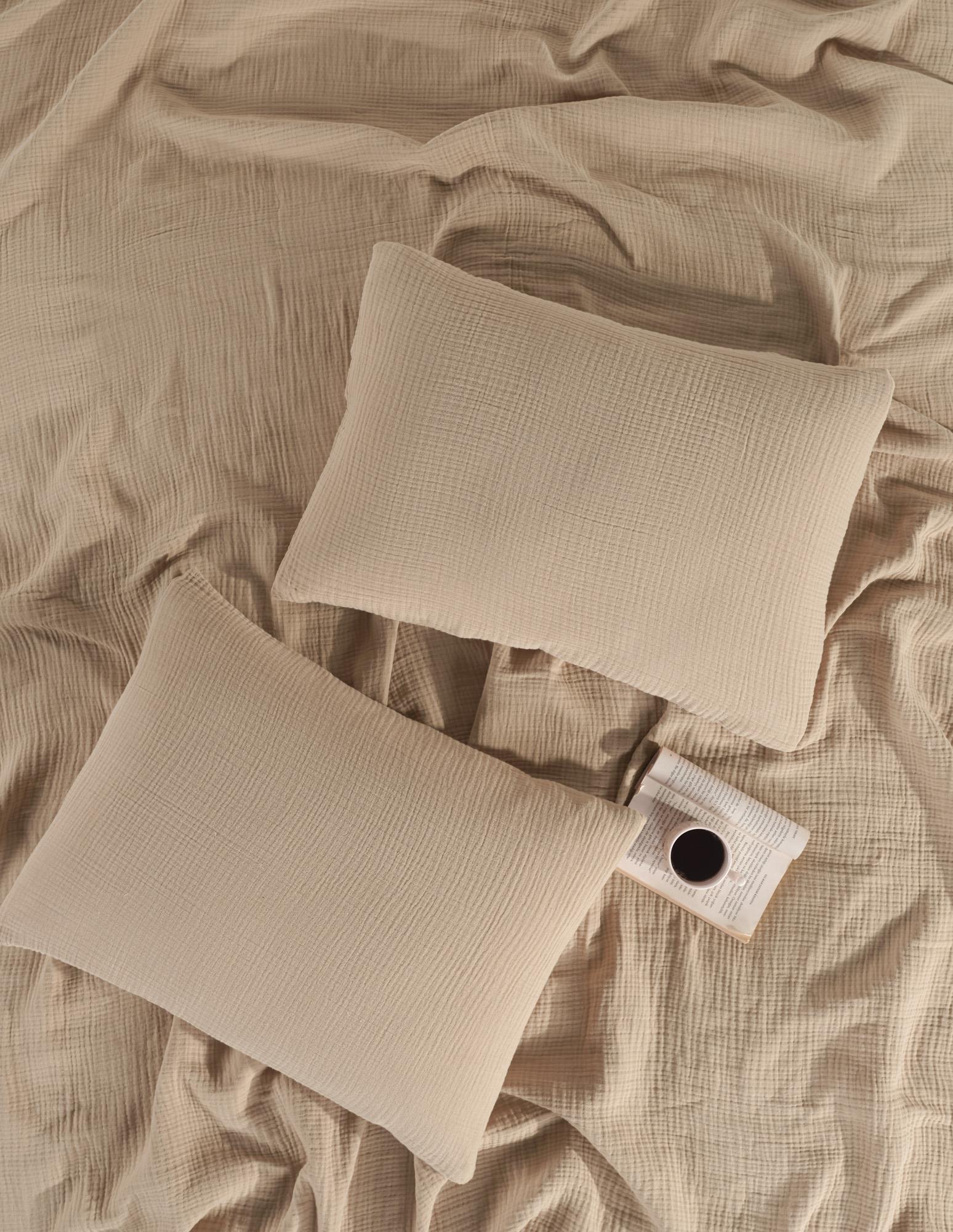MylasaHome Definite Desenli Bej Yastık Kılıfı 50 x 70 cm