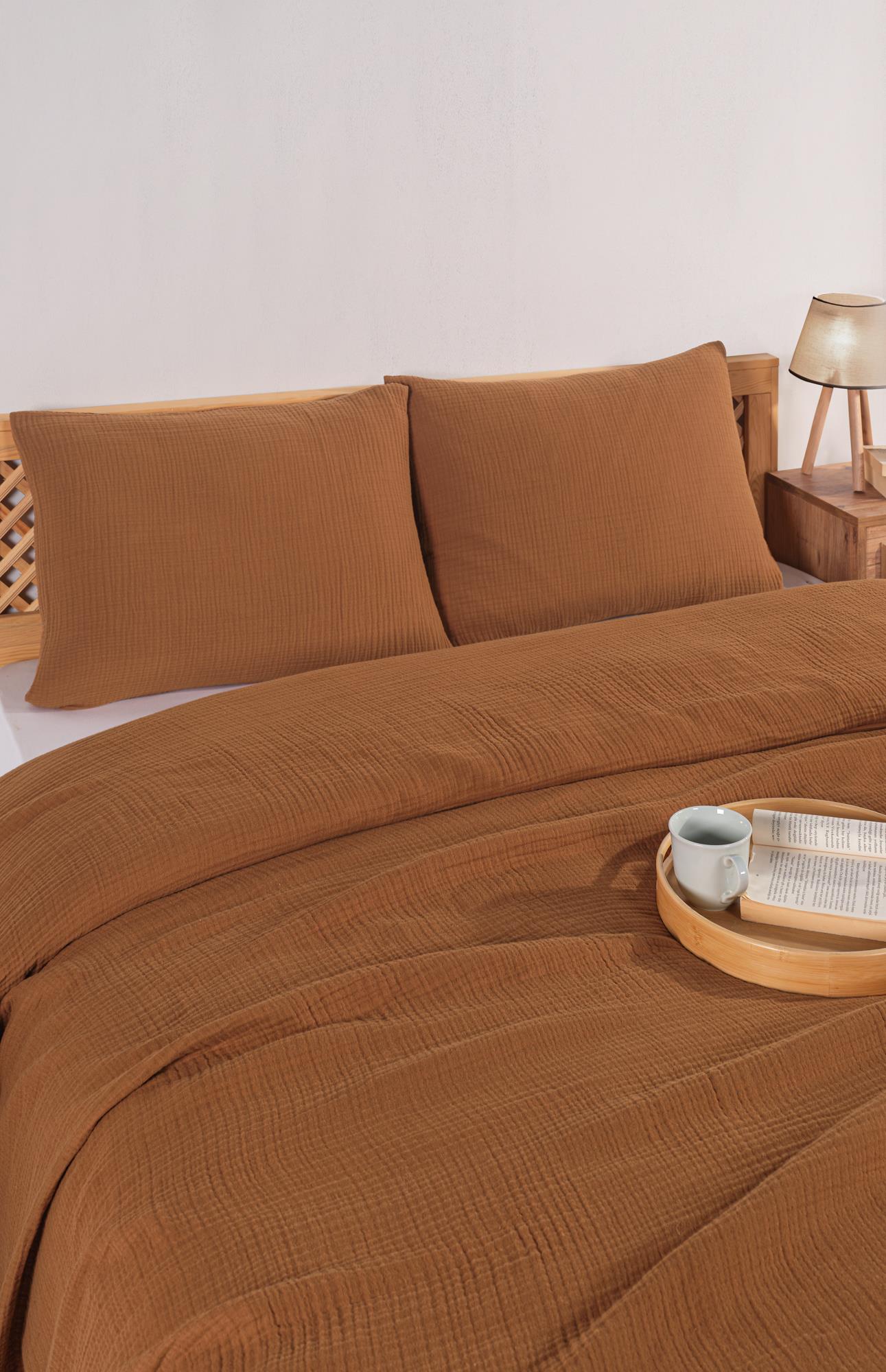 MylasaHome Definite Desenli Camel Yastık Kılıfı 50 x 70 cm