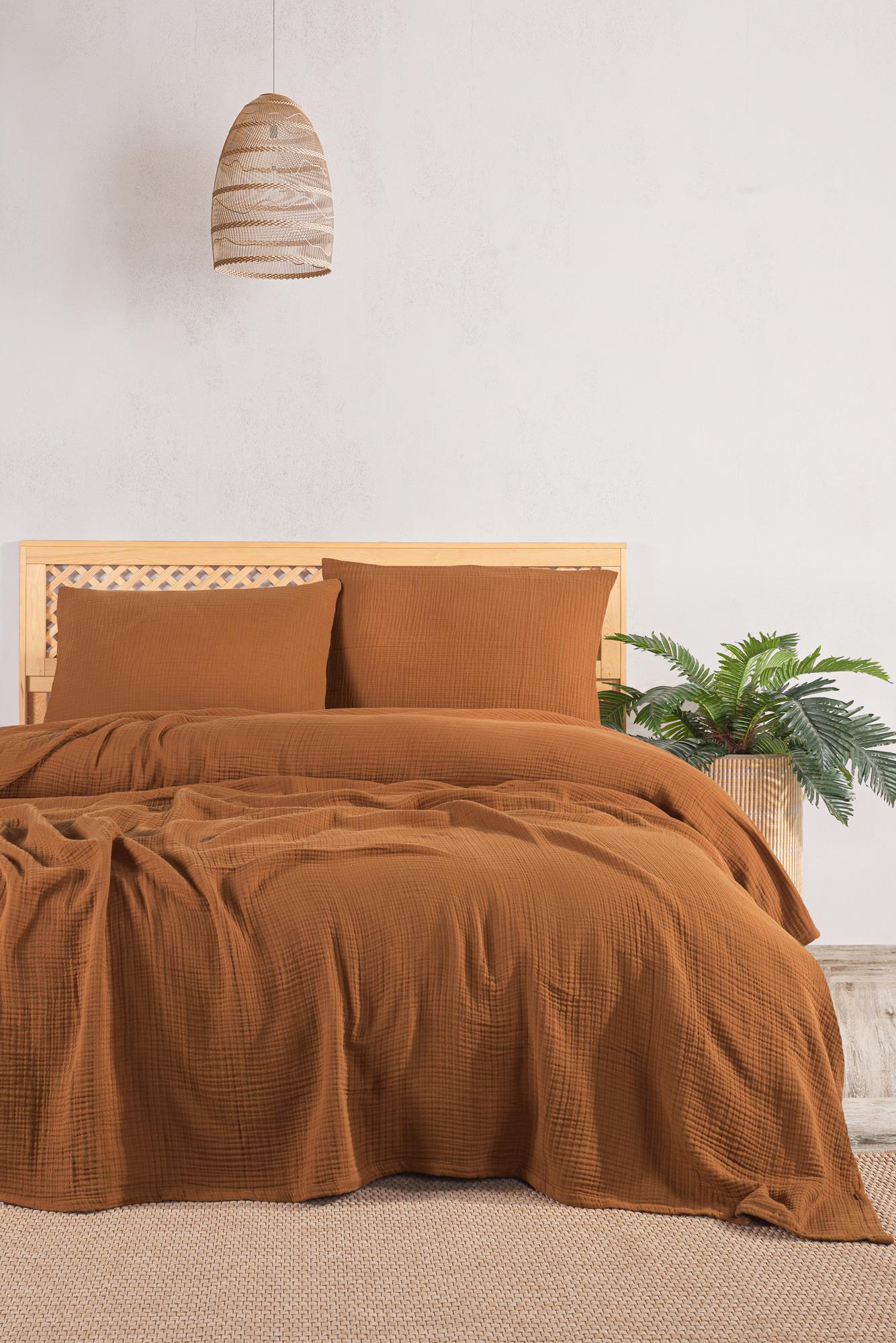 MylasaHome Definite Desenli Camel Yastık Kılıfı 50 x 70 cm