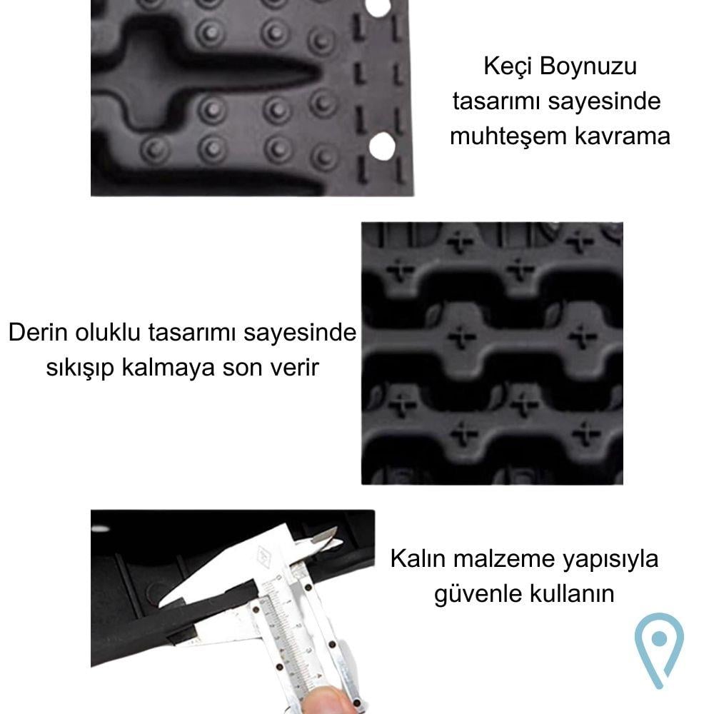 RHINO PRO Karavan Offroad Kar Çamur Kum Paleti 2'li Set ve Çantalı
