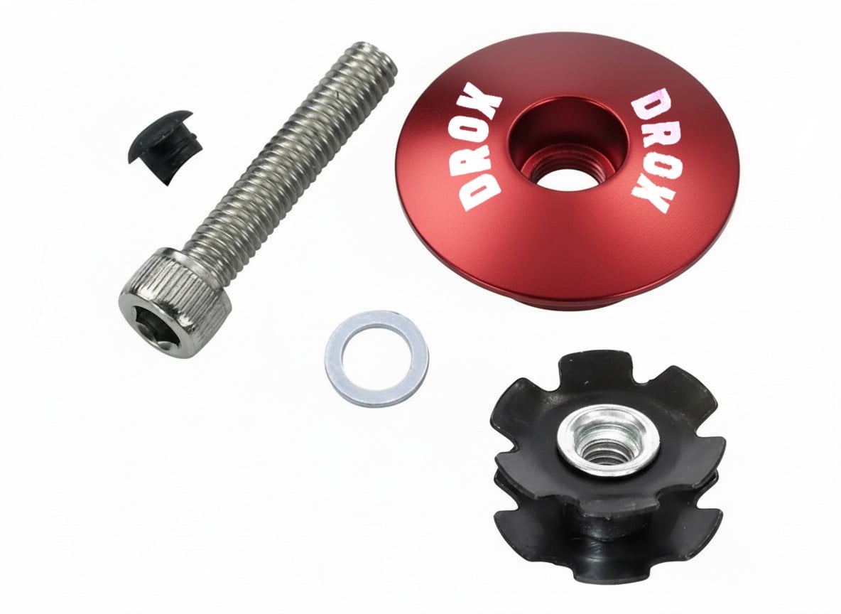 Asistan Drox HC100 Top Cap Set | Mavi, Kırmızı, Sarı ve Mor | Alüminyum Gidon Boğazı Üst Kapak Seti