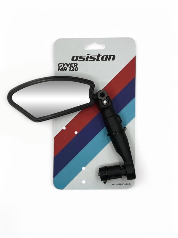 Asistan GYVER MR120 Geniş Açılı Katlanabilir Bisiklet Dikiz Aynası (Gidon Ucu Tipi)