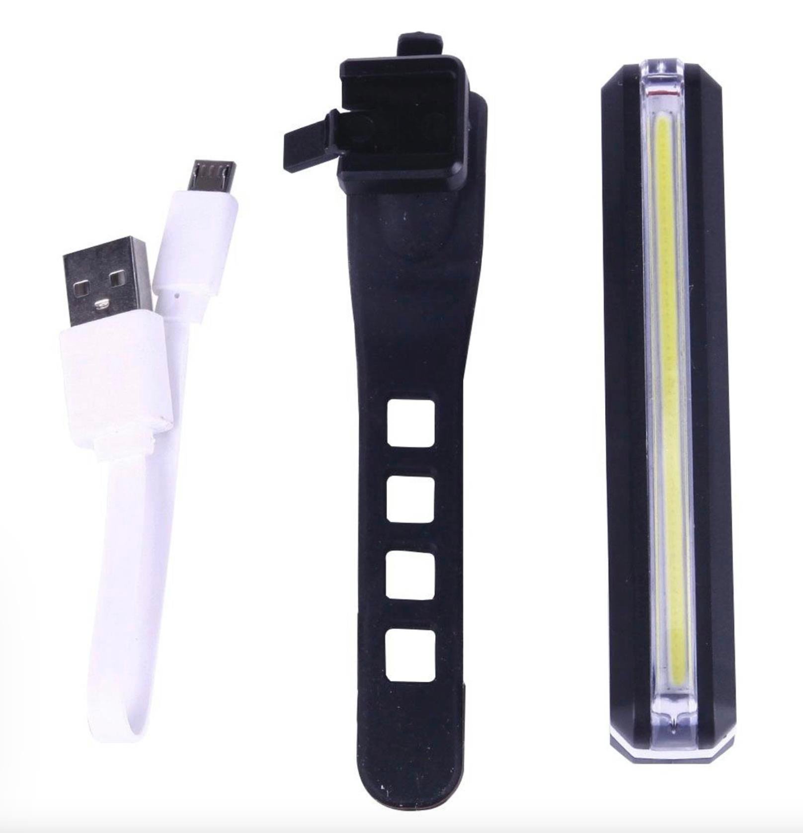 BİSİKLET ARKA LAMBA IŞIK STOP 100 LUMEN USB ŞARJLI BEYAZ