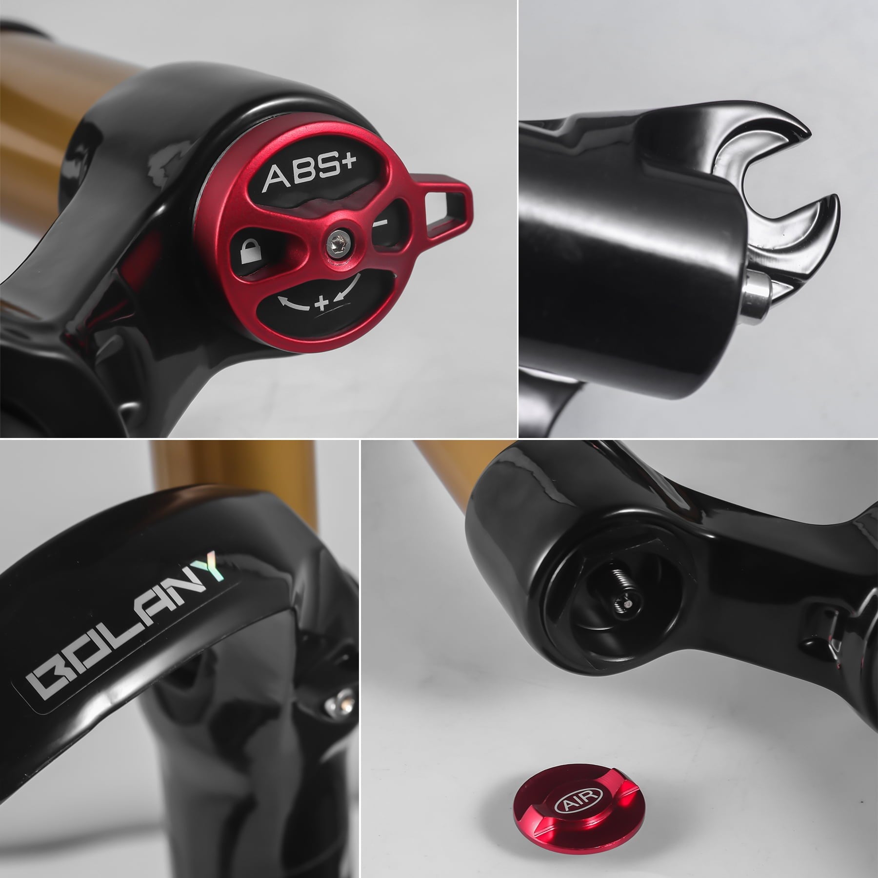 Bolany 27.5 Jant Havalı Amortisör 120mm Gidondan Kilitlemeli Siyah