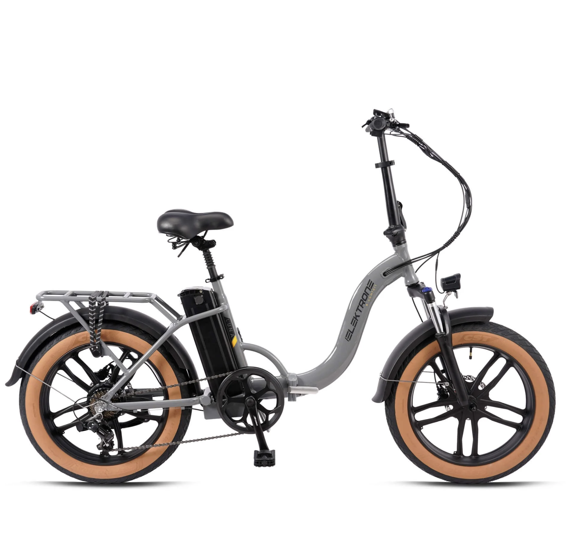 Elektrone Luna Katlanır Elektrikli Bisiklet 20” Fat Lastik | 250W Ananda Motor Shimano 7 Vites
