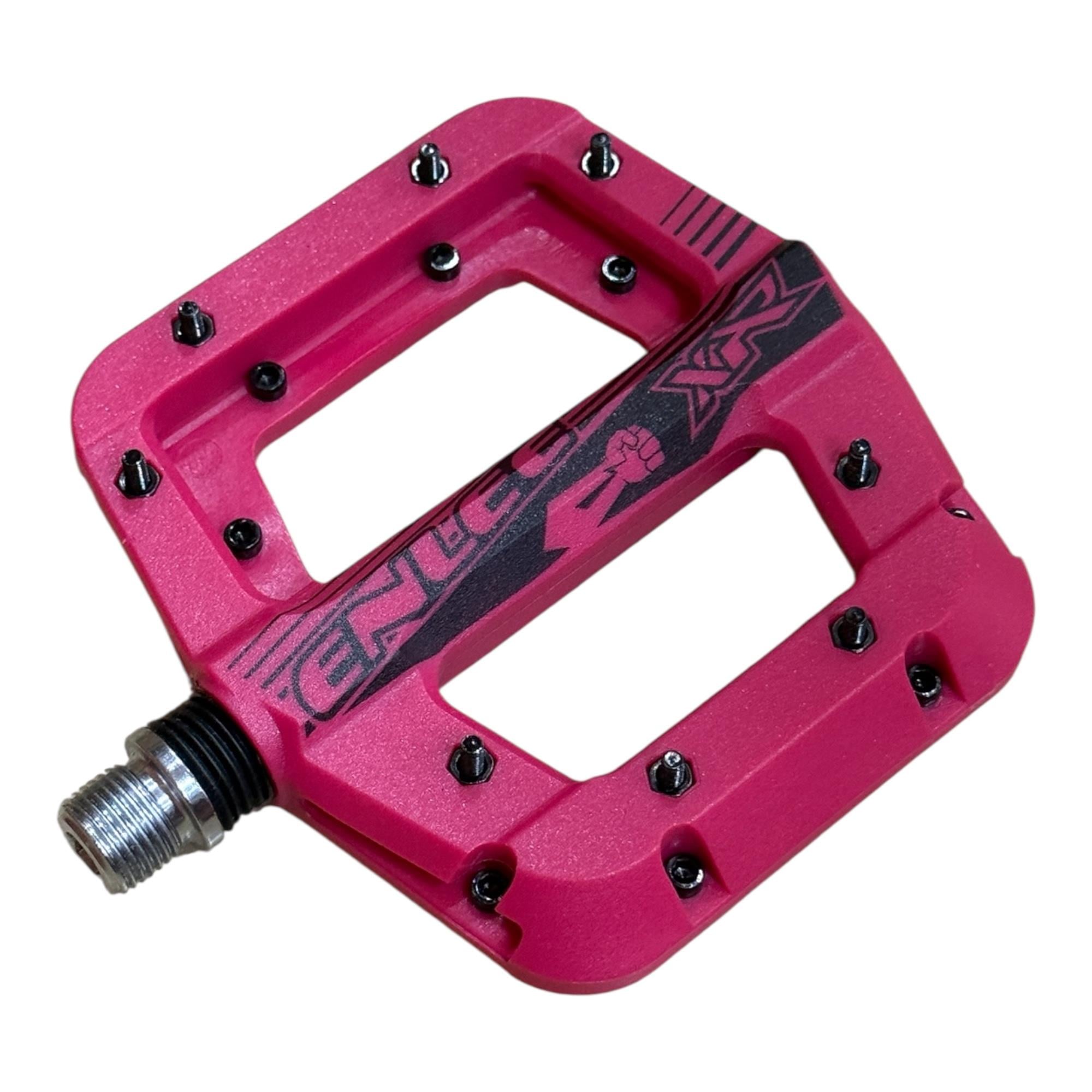 ENLEE Rulmanlı Çivili Platform Bisiklet Pedalı | Kırmızı MTB Pedal