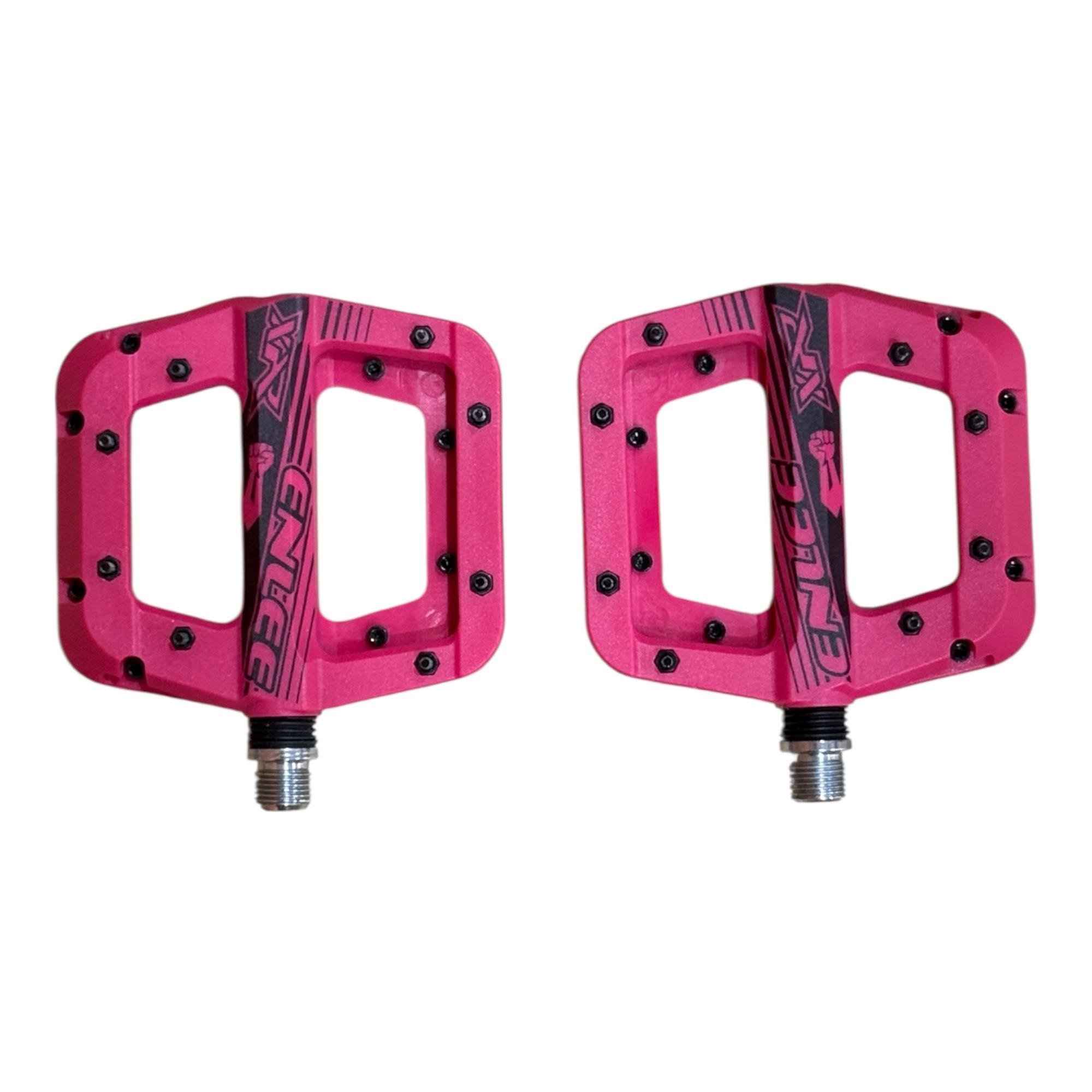ENLEE Rulmanlı Çivili Platform Bisiklet Pedalı | Kırmızı MTB Pedal
