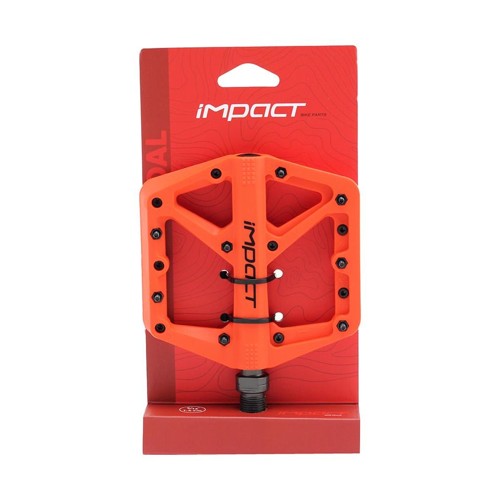 Impact Turuncu Kompozit Çivili Pedal | Dayanıklı MTB Pedalı