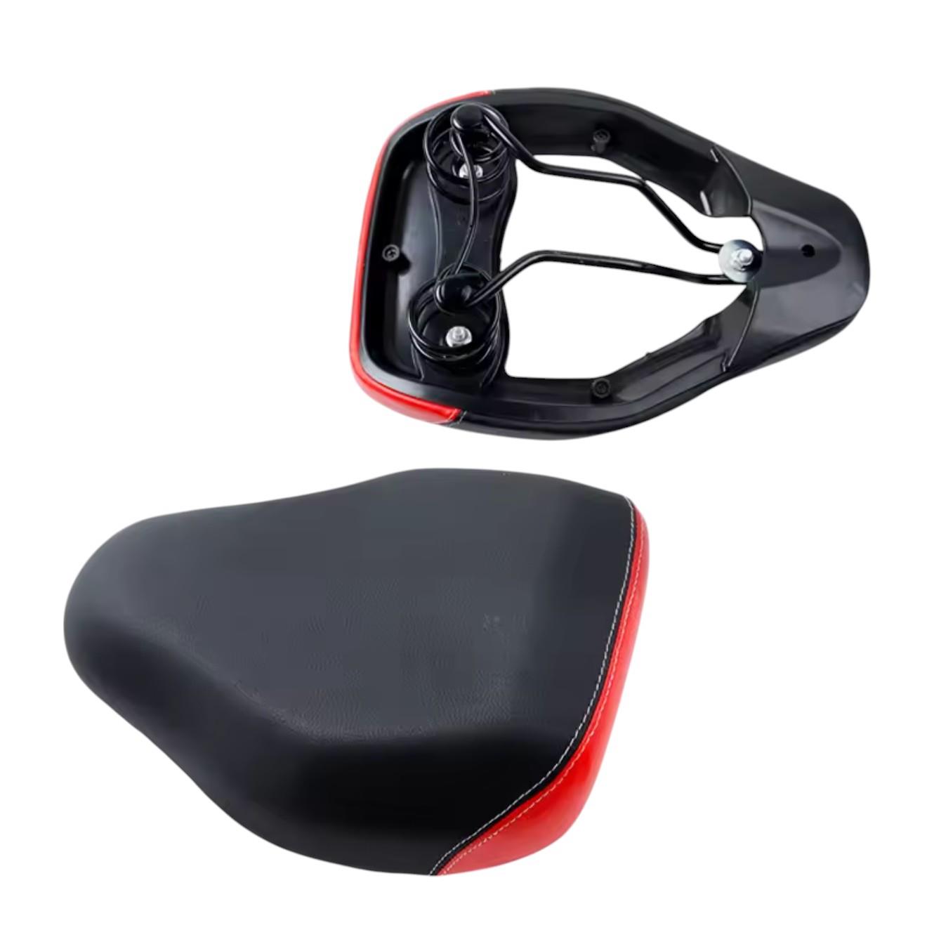 Kırmızı Detaylı Yaylı Konforlu Bisiklet ve Scooter Selesi – 30x20 cm, Borusuz Model