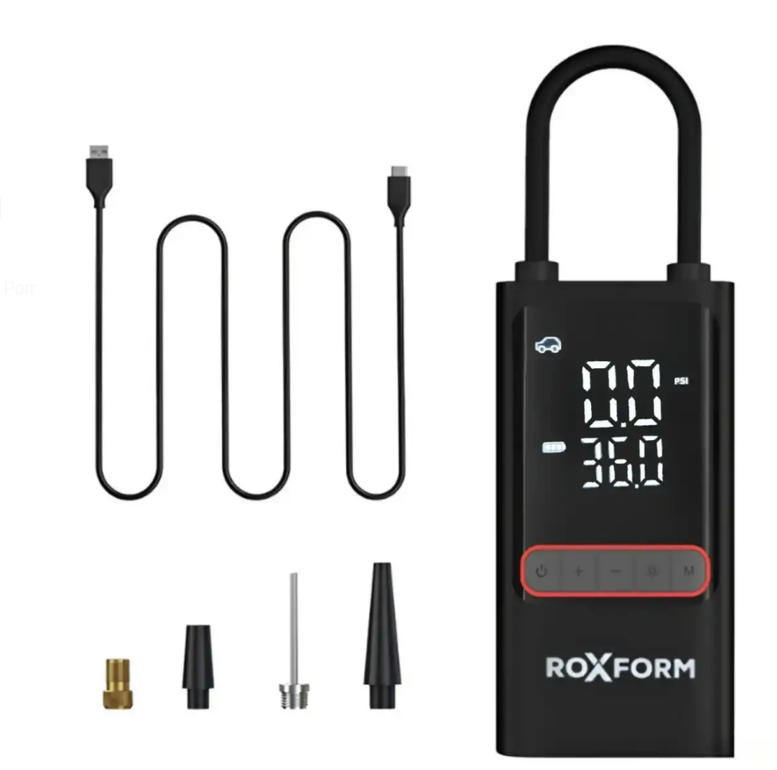 Roxform Car Air Pump | 80W Taşınabilir Araç Lastik Şişirme Pompası 150 PSI