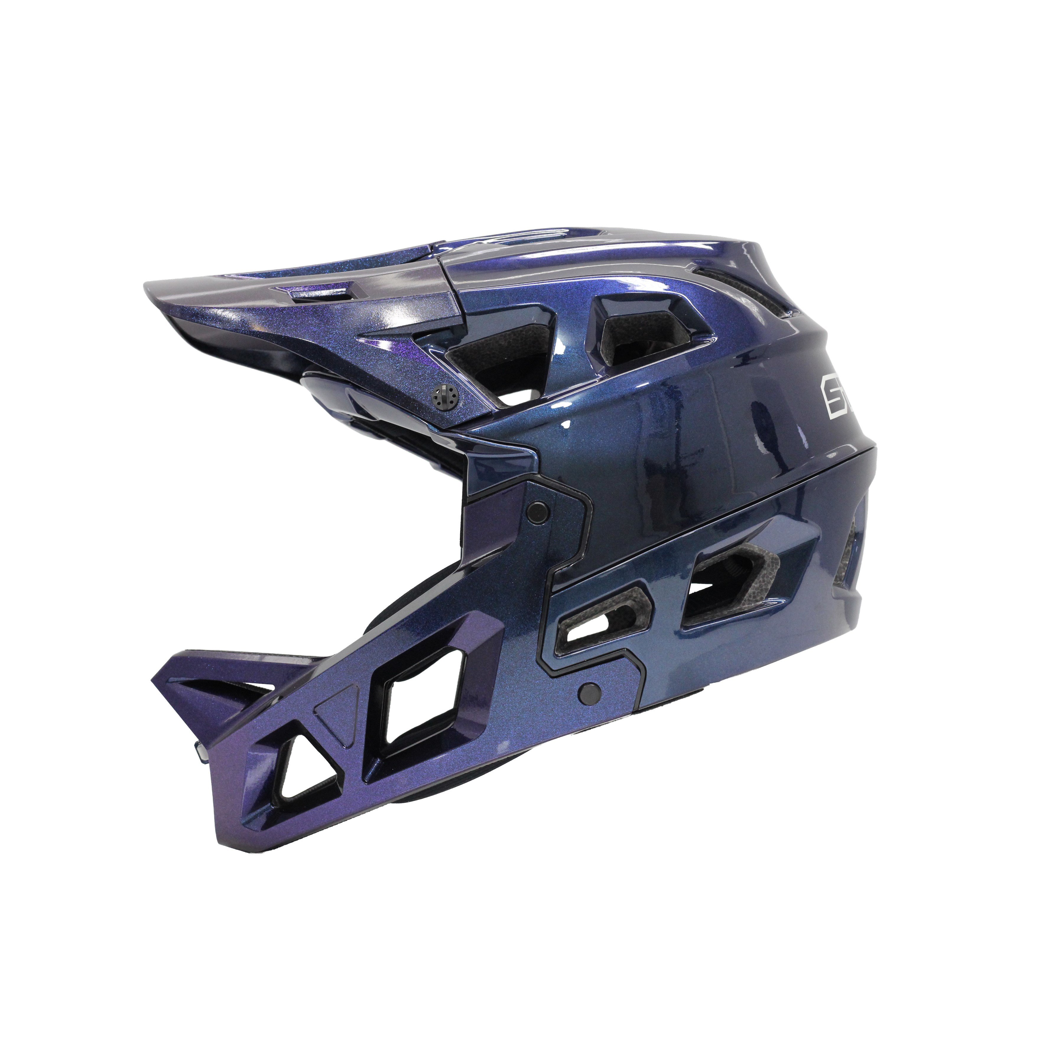 STROKE Full Face Downhill / Enduro Kask – Mavi/Mor