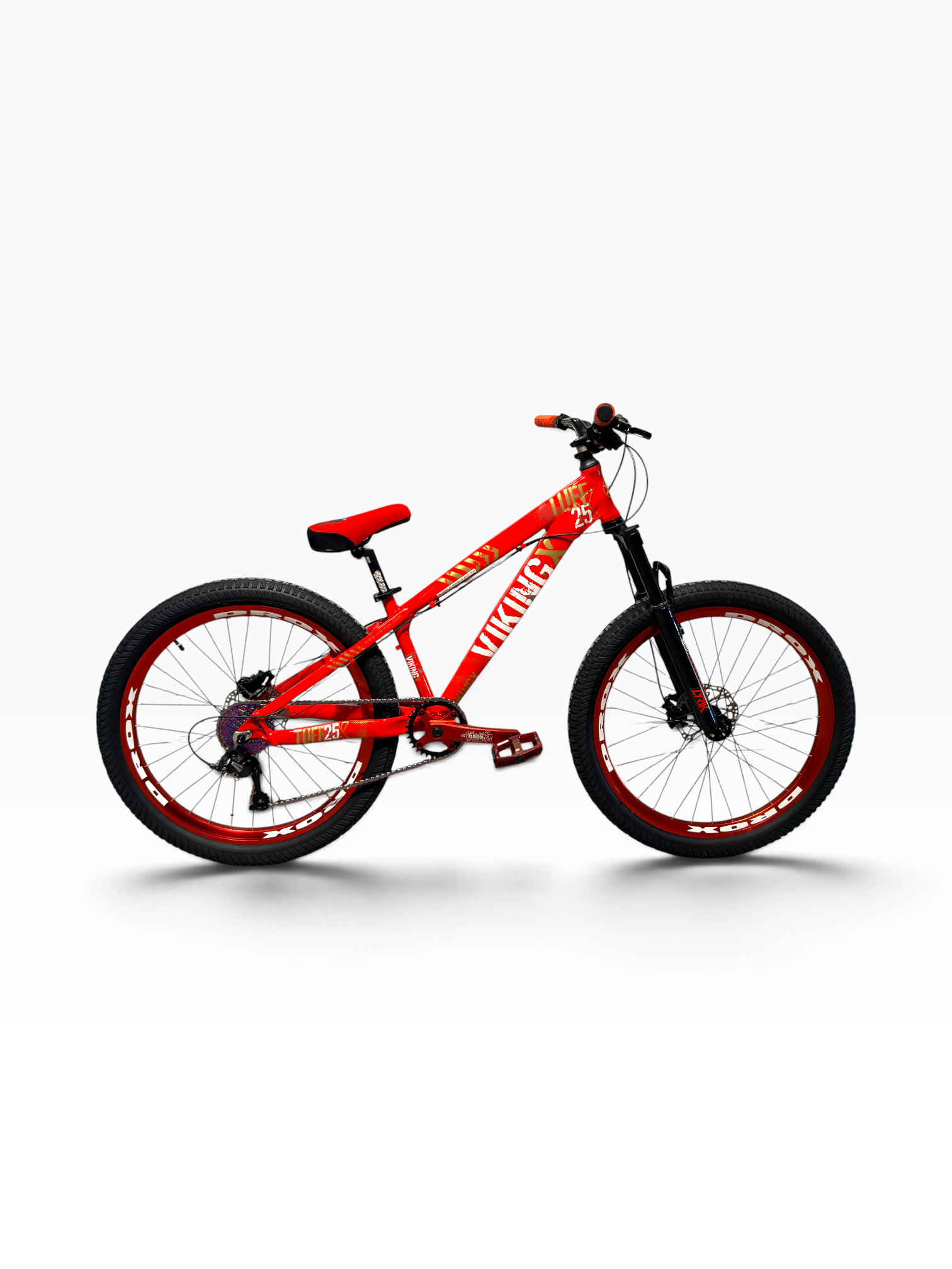 VikingX Inferno Edition Özel Konfigüre Dirt Jump Bisiklet | Kırmızı-Siyah