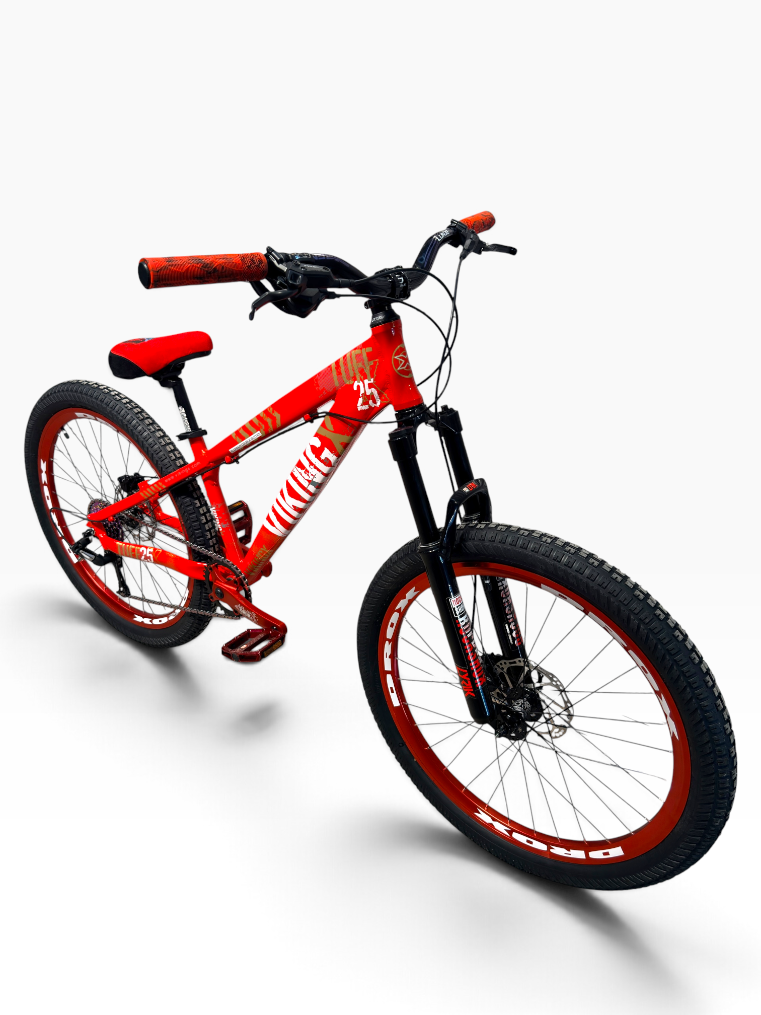 VikingX Inferno Edition Özel Konfigüre Dirt Jump Bisiklet | Kırmızı-Siyah
