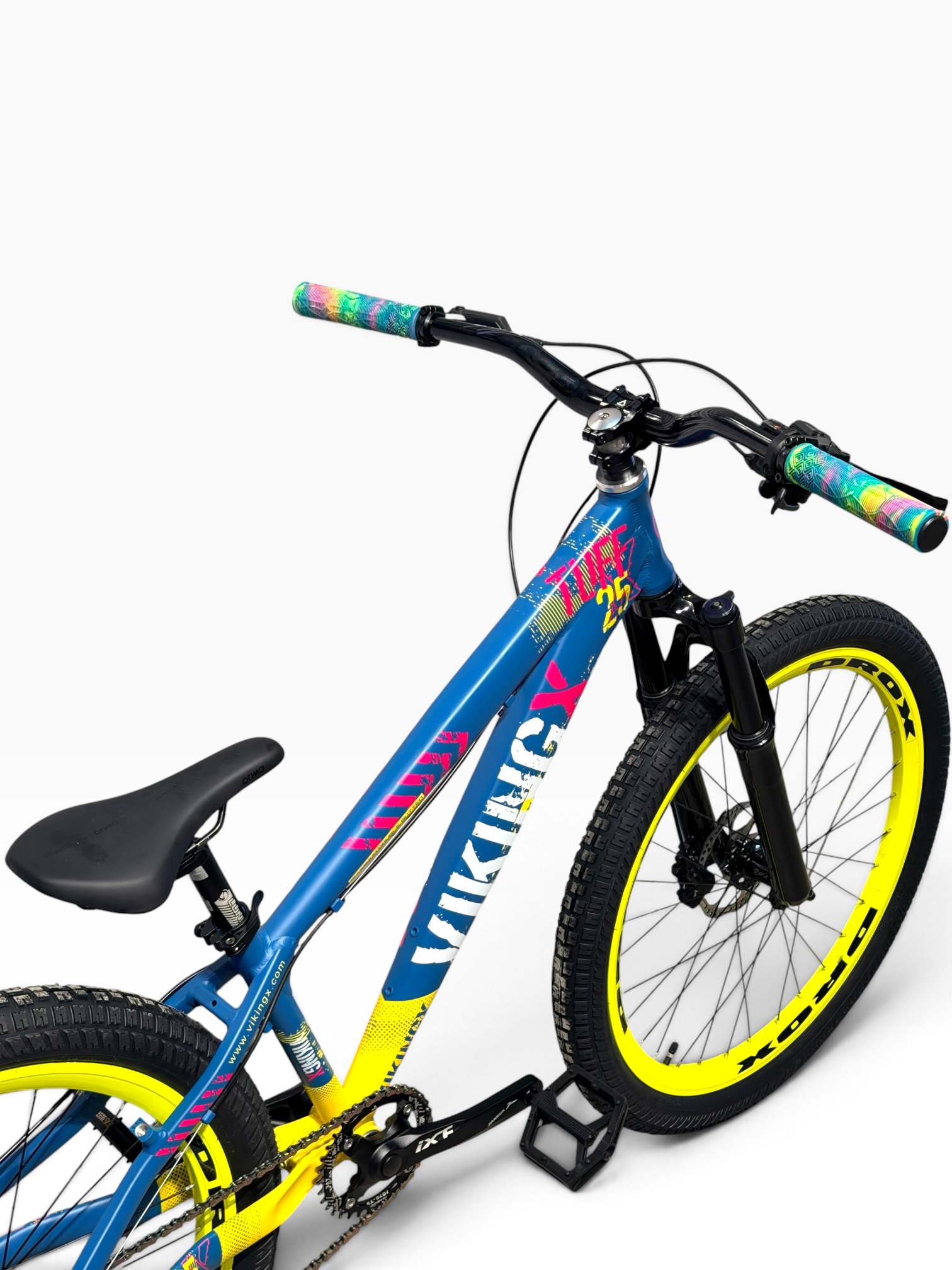 VikingX Turkuaz Sarı Özel Konfigüre Dirt Jump Bisiklet 26 Jant 8 Vites