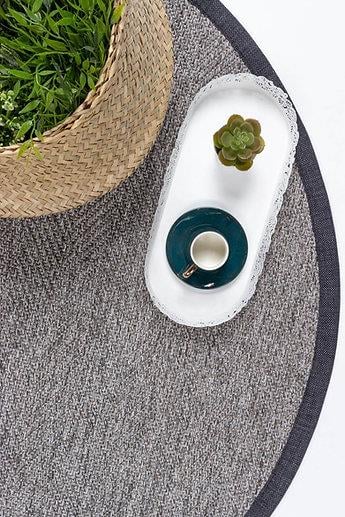 Doku Sisal-7316/36 Gri Daire Halı