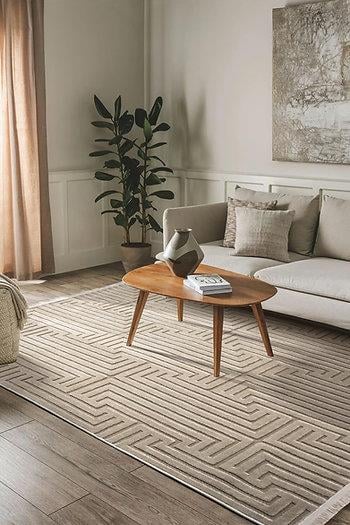 London-Beige İskandinav Modern Halı